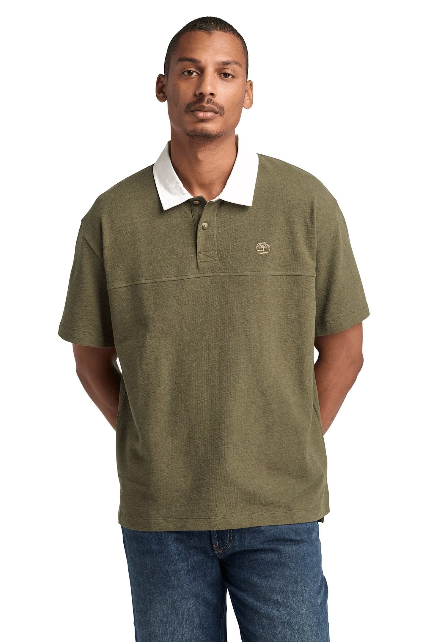 TEXTURED POLO LEAF GREEN 2