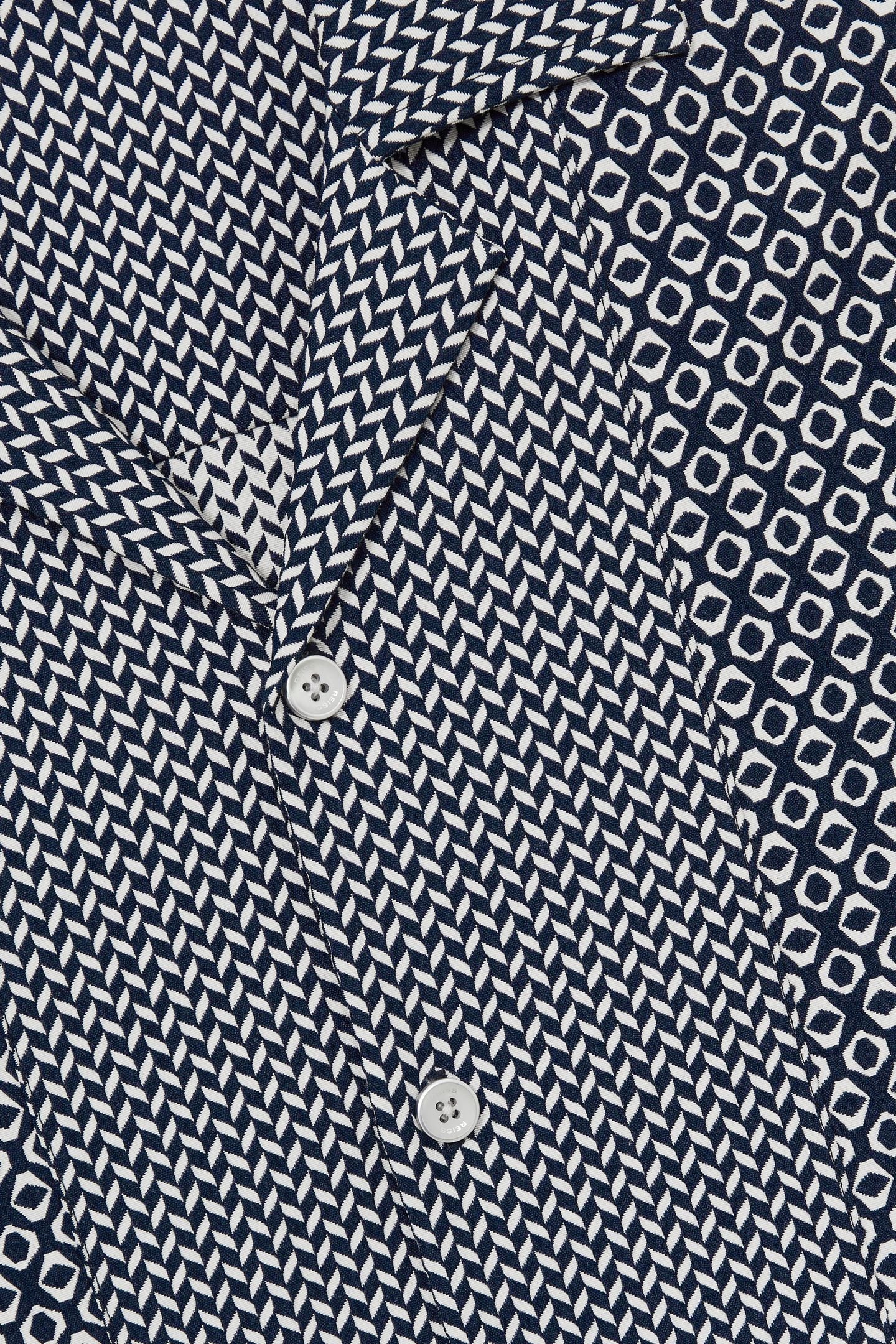 SS GEO JACQUARD COLOUR BLOCK CUBAN SHIRT NAVY/WHITE 6