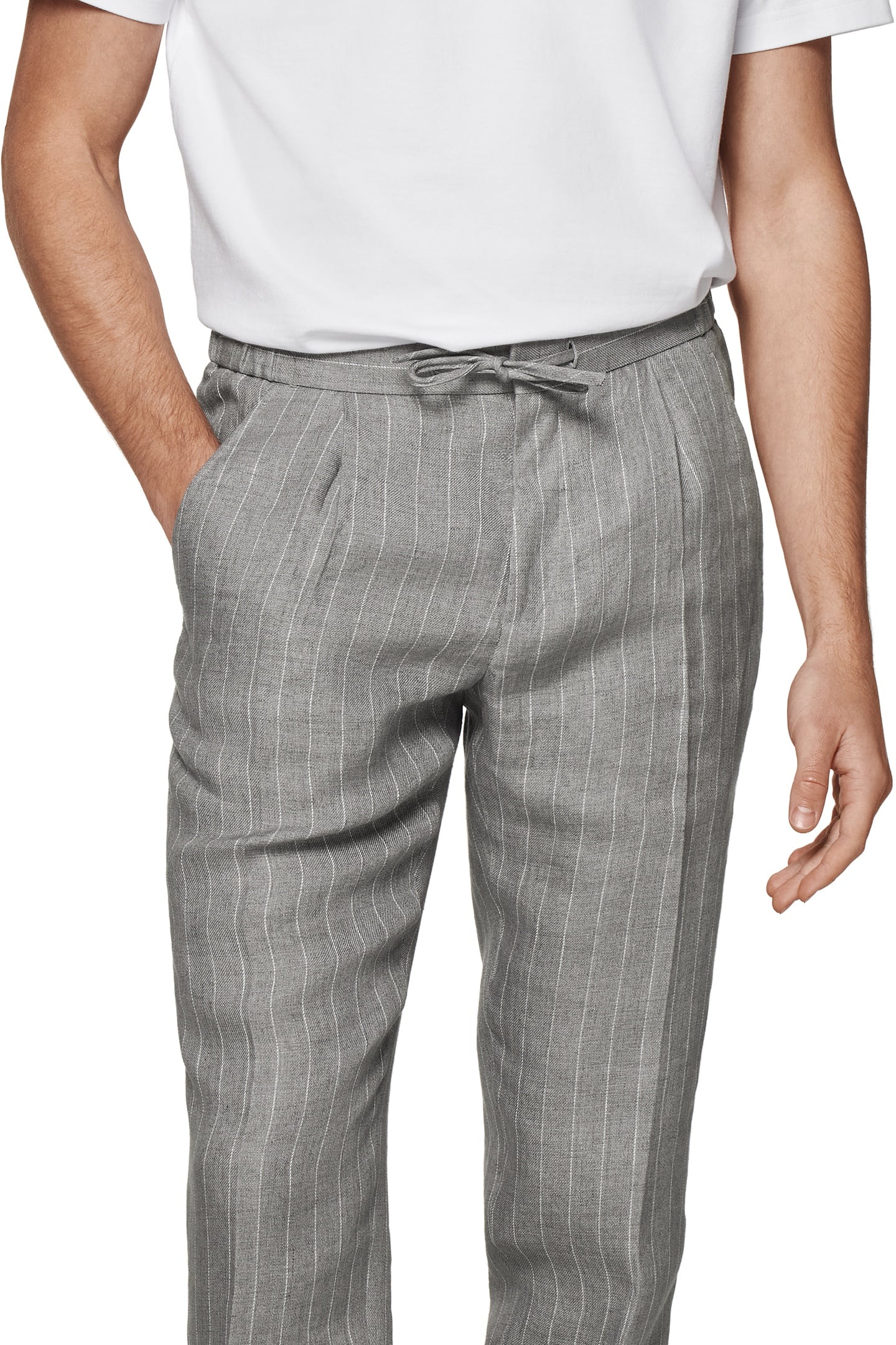 TROUSERS-L.GREY-STRIPE LIGHT GREY 6