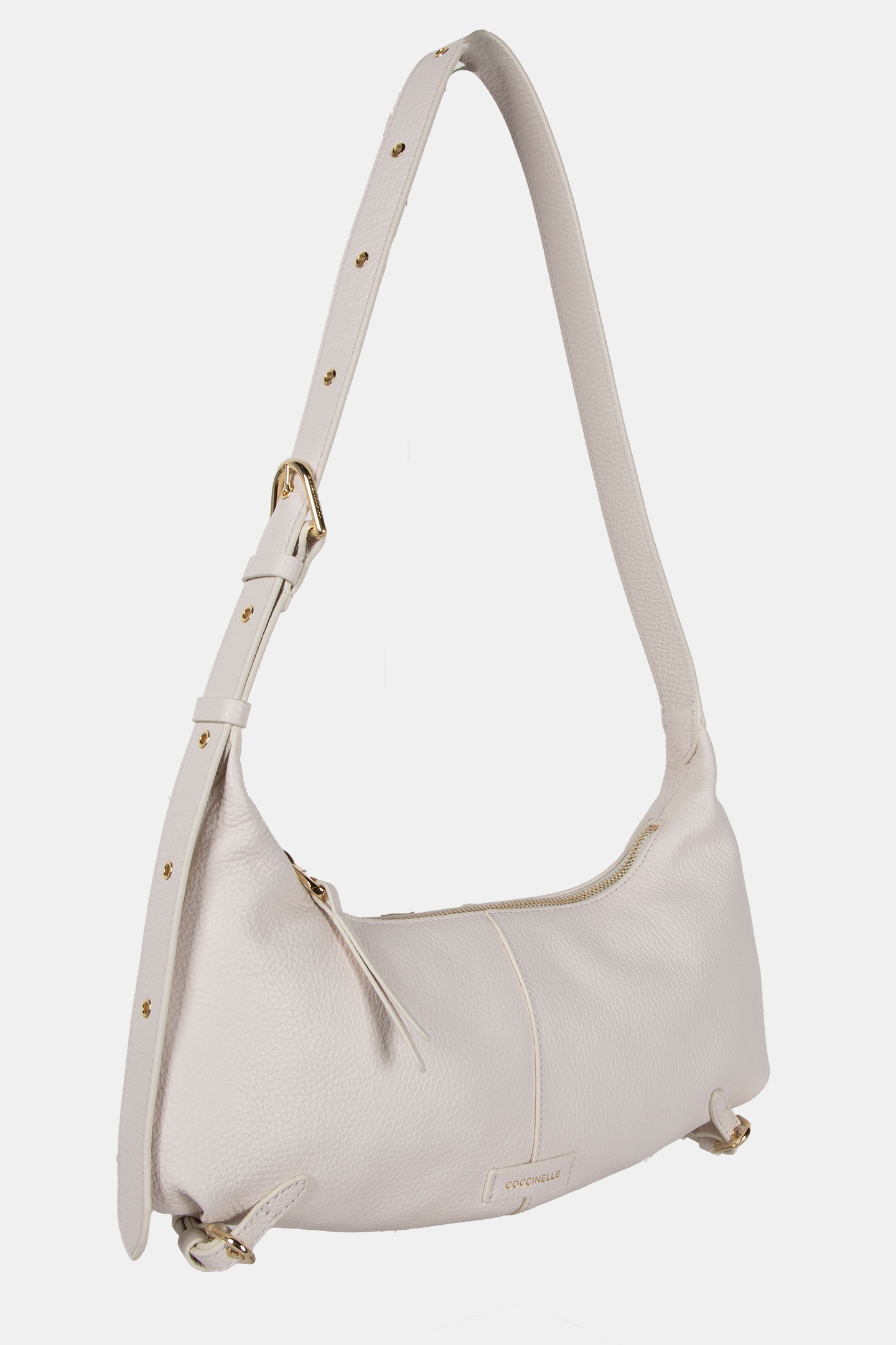 LEATHER SHOULDER BAG IN CREAM 3