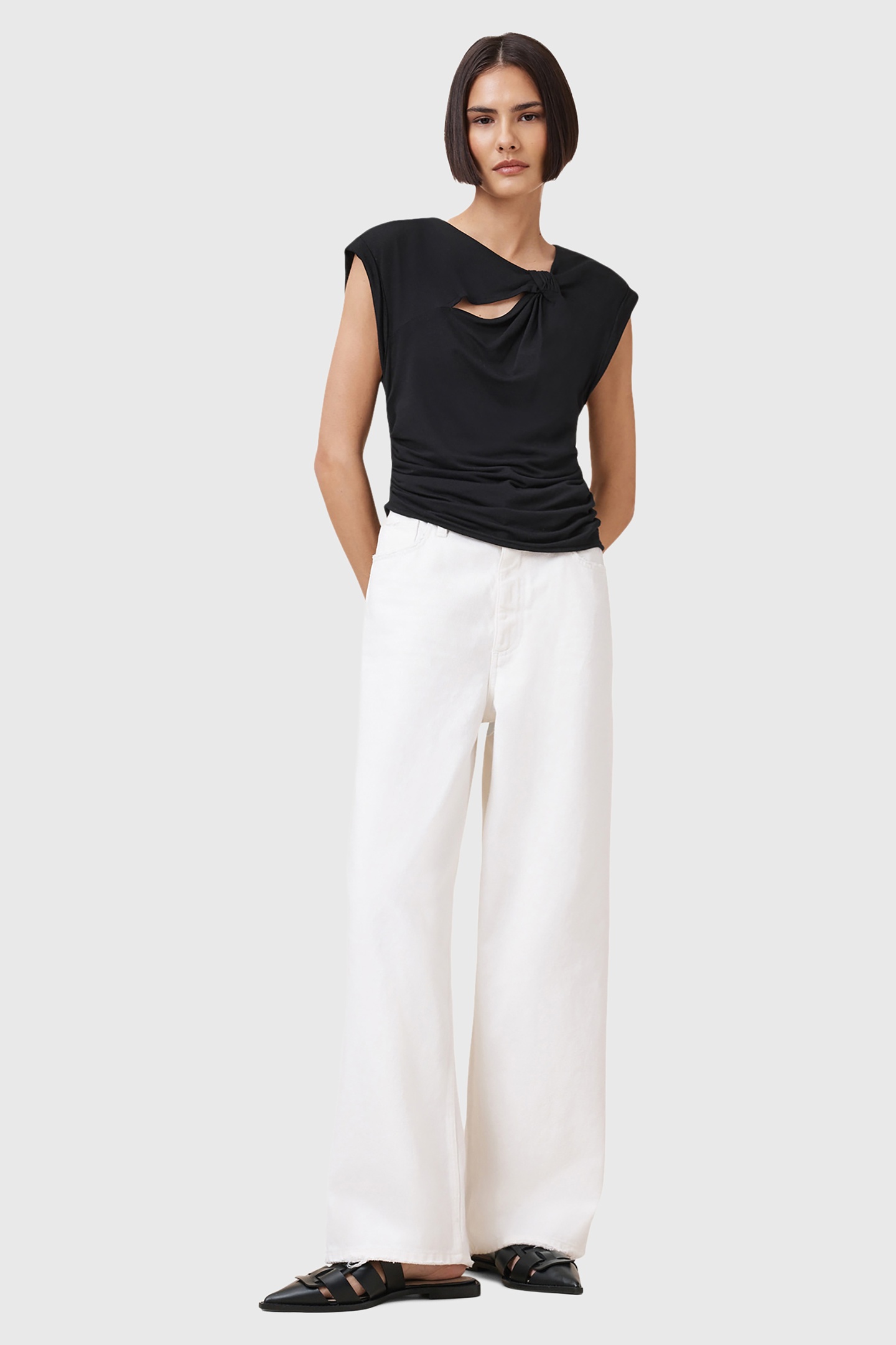 AllSaints Robin Top Black Maat: XS | Blouses Outlet | Dames | Zwart