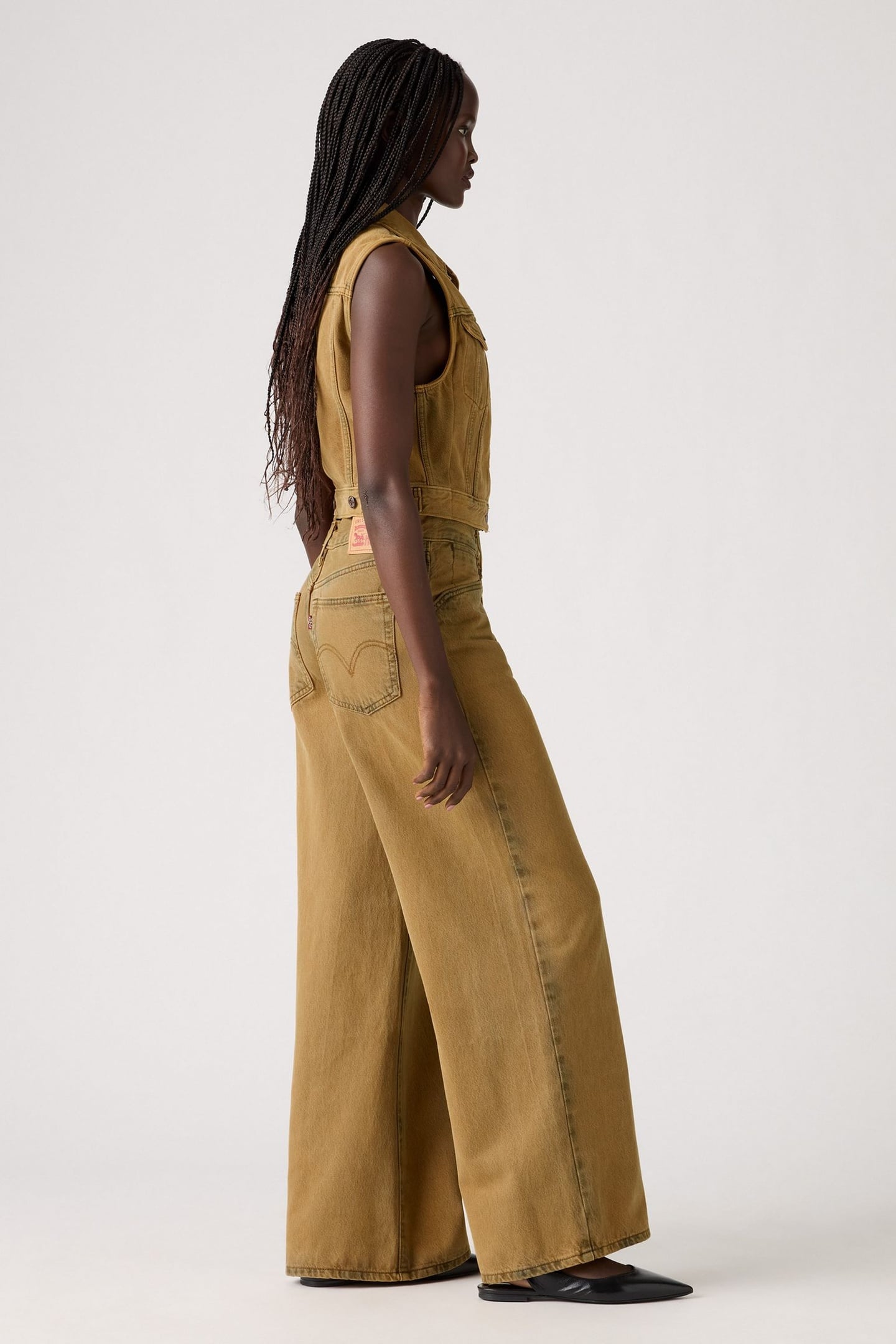 94 BAGGY WIDE LEG POOLED TOBACCO BROWN 5