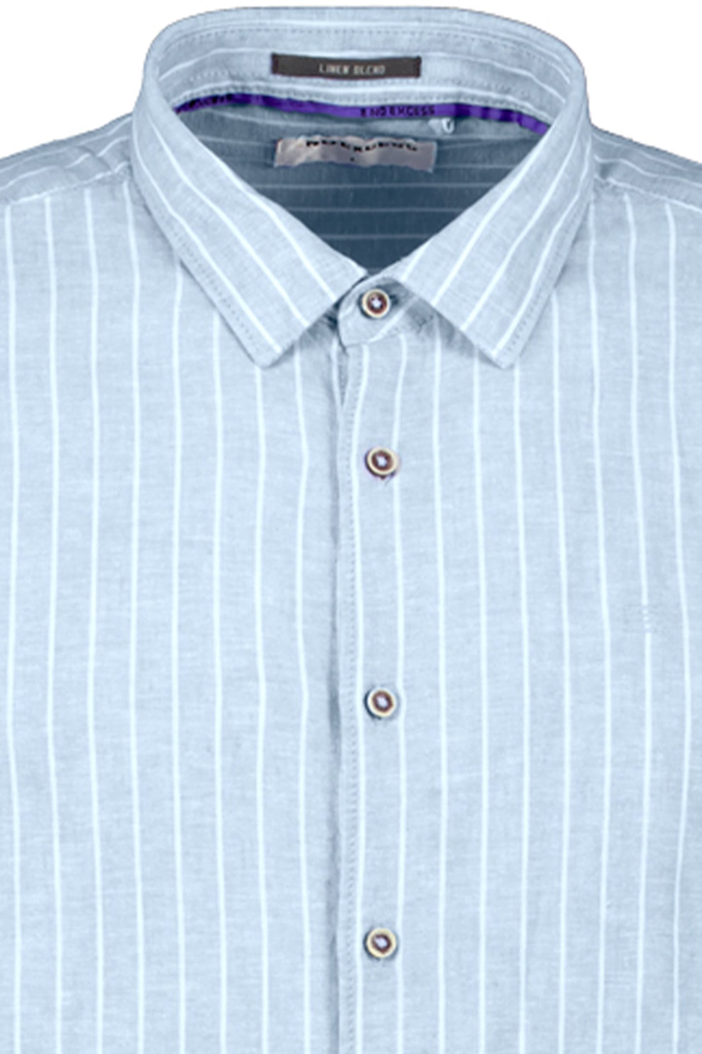 SHIRT STRIPE WITH LINEN BLUE 3