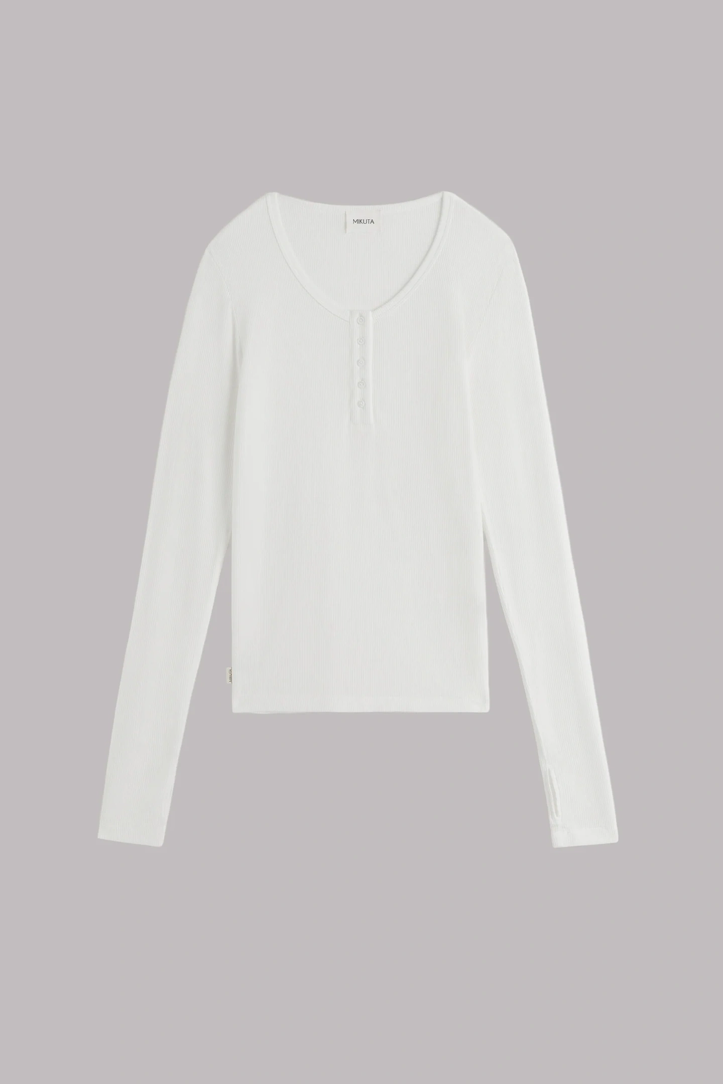 THE WHITE BUTTONED RIBBED LONGSLEEVE 3