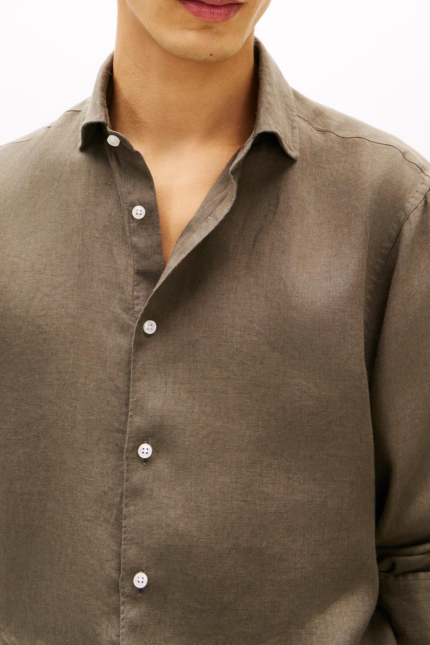 DC LINEN SHIRT ARMY GREEN 4