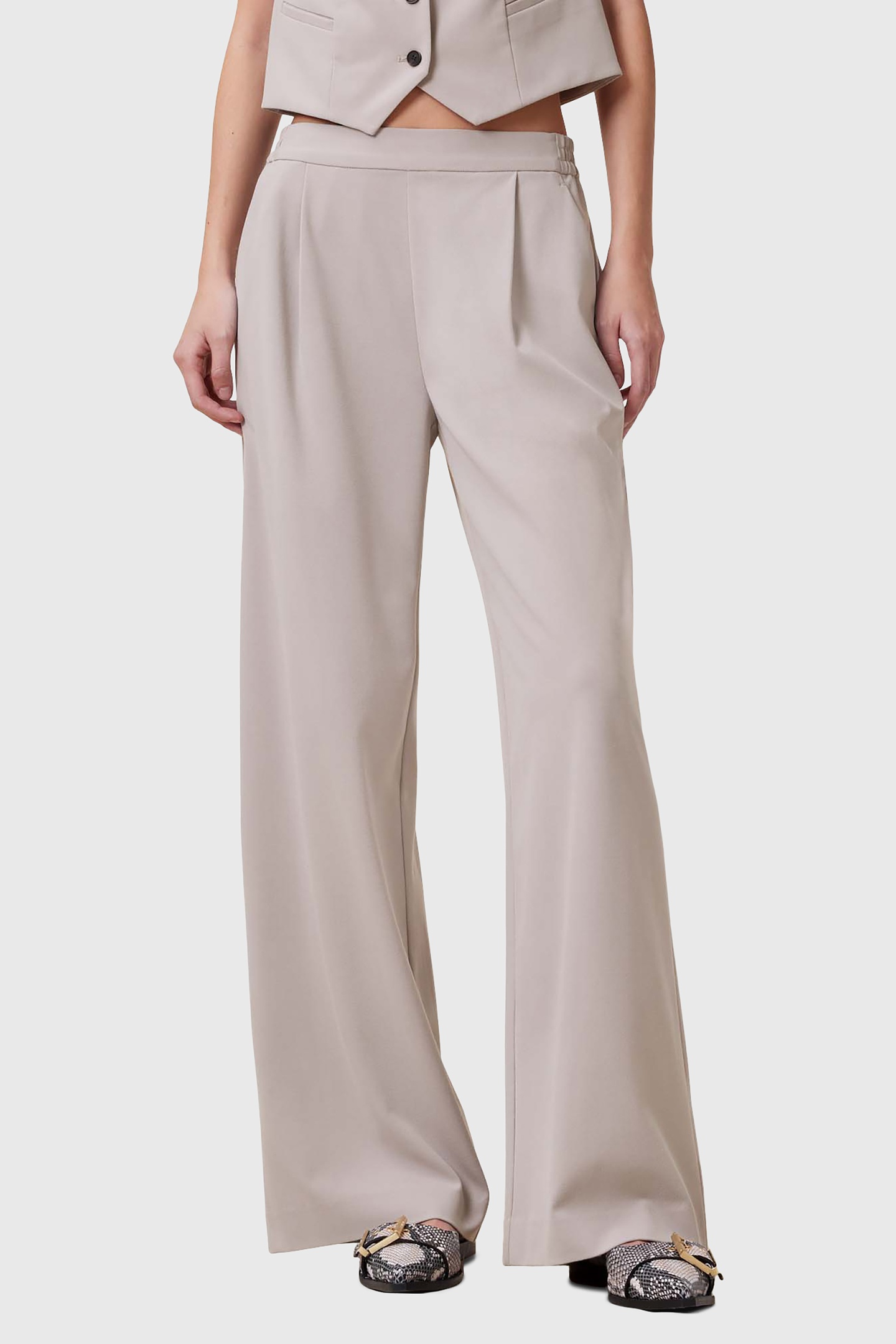 ALEIDA WL TROUSER GREIGE BROWN 1