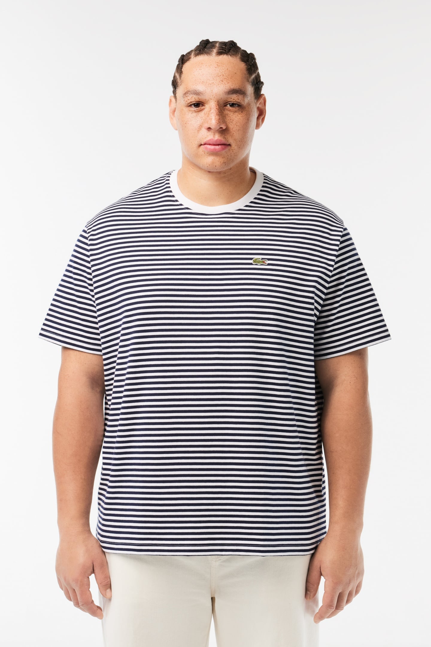 TEE-SHIRT WHITE/NAVY BLUE 4