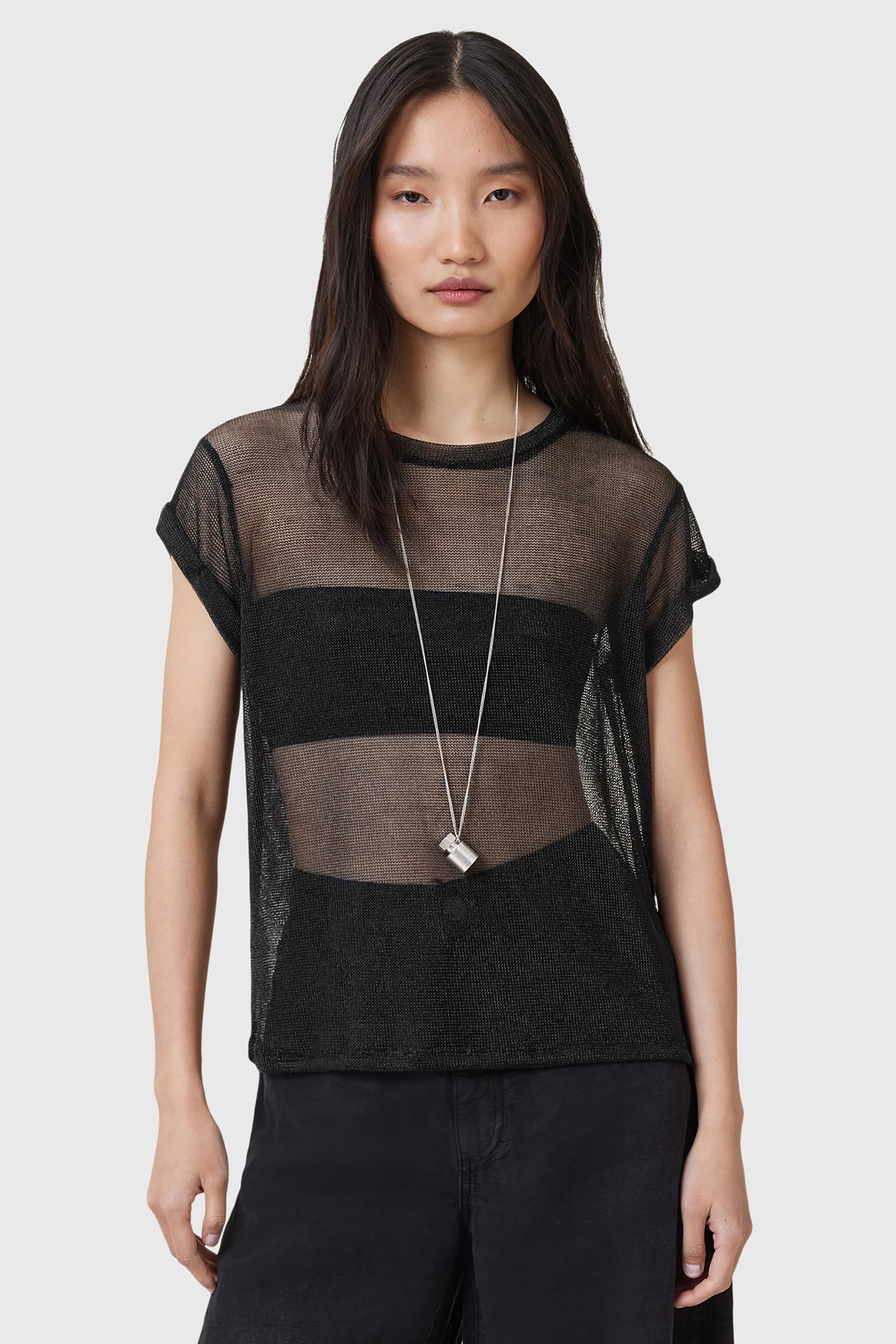 THEA SPARKLE TOP BLACK 1