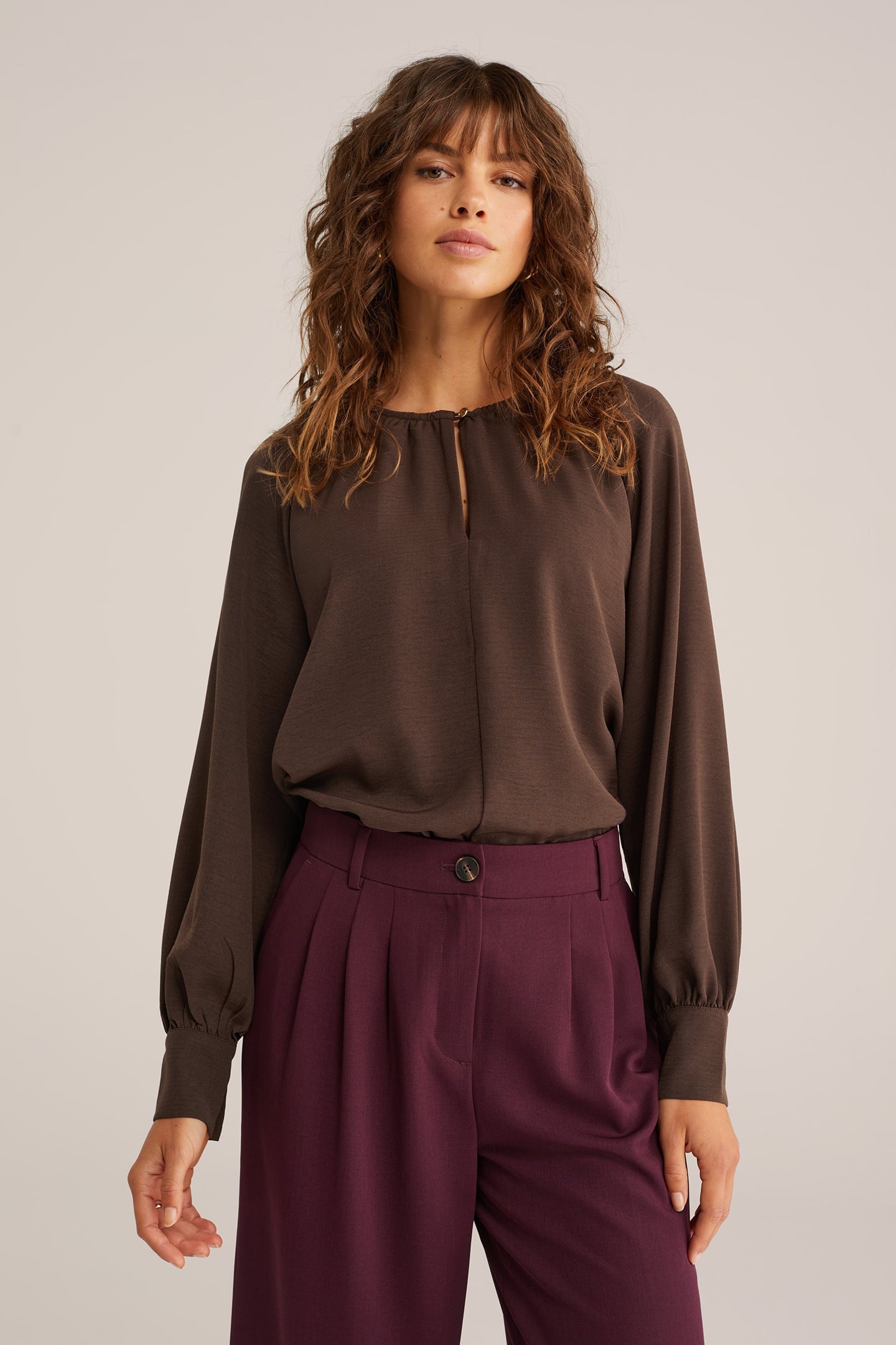 BLOUSE DARK BROWN 1