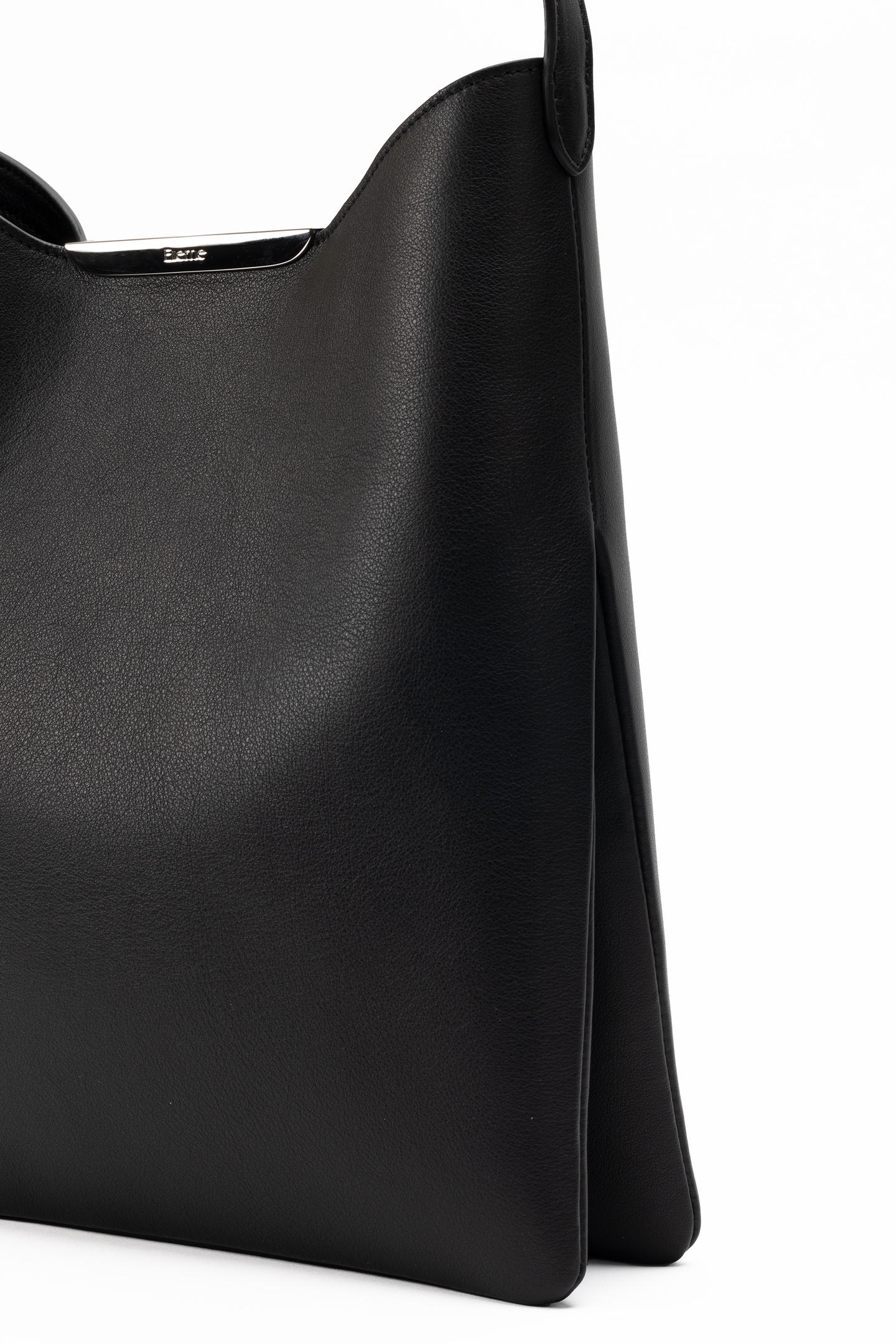 GEMINI PEBBLED LEATHER BLACK-SILVER 3