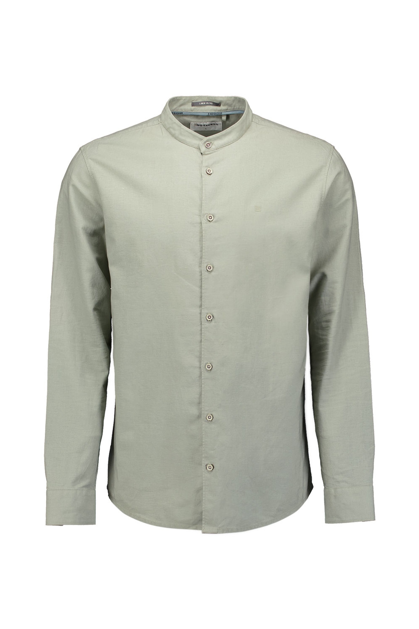 SHIRT GRANDDAD SOLID WITH LINEN LIGHT ARMY 4