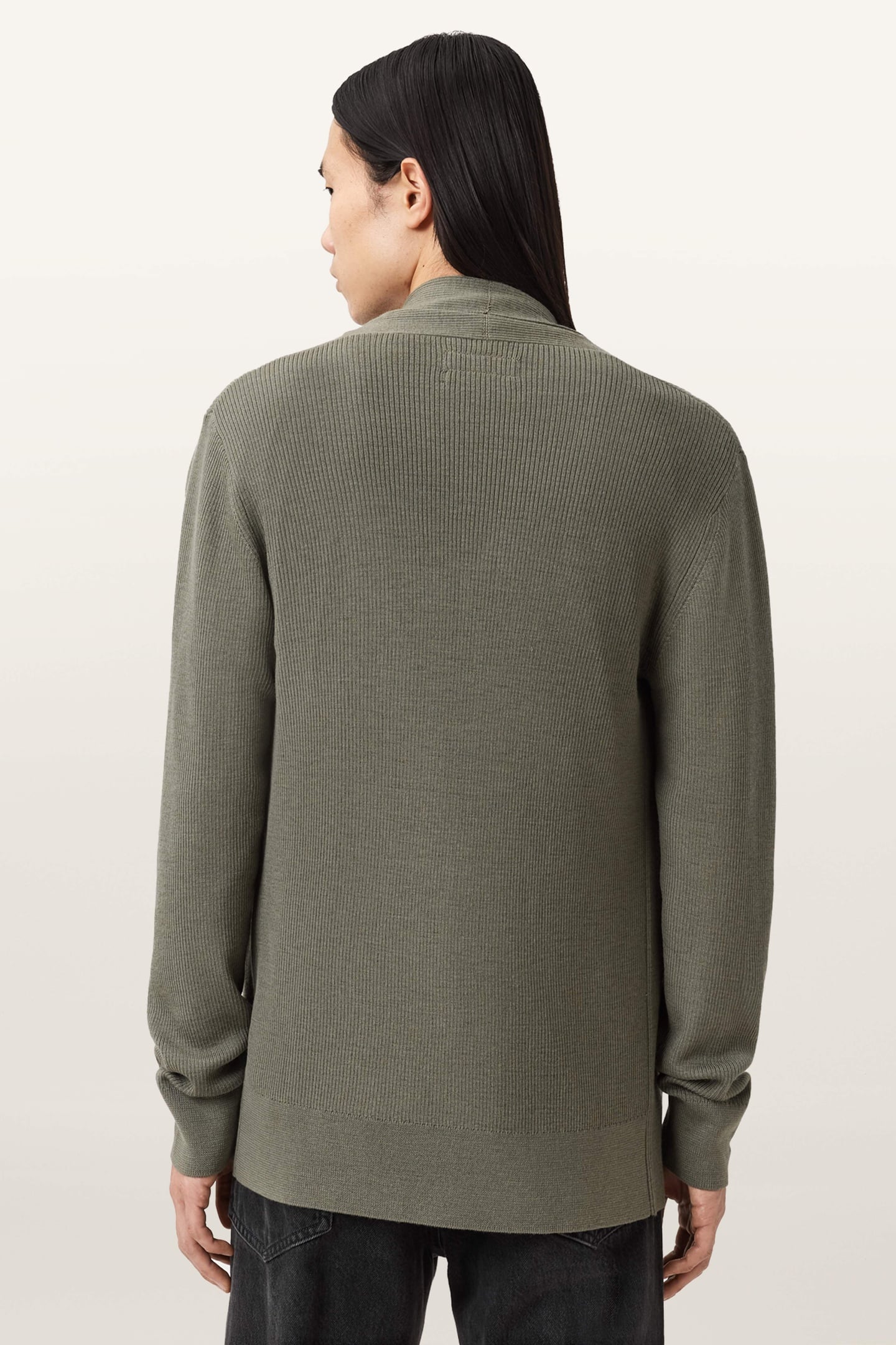 MODE MERINO OPEN CAR DUSKY GREEN 2