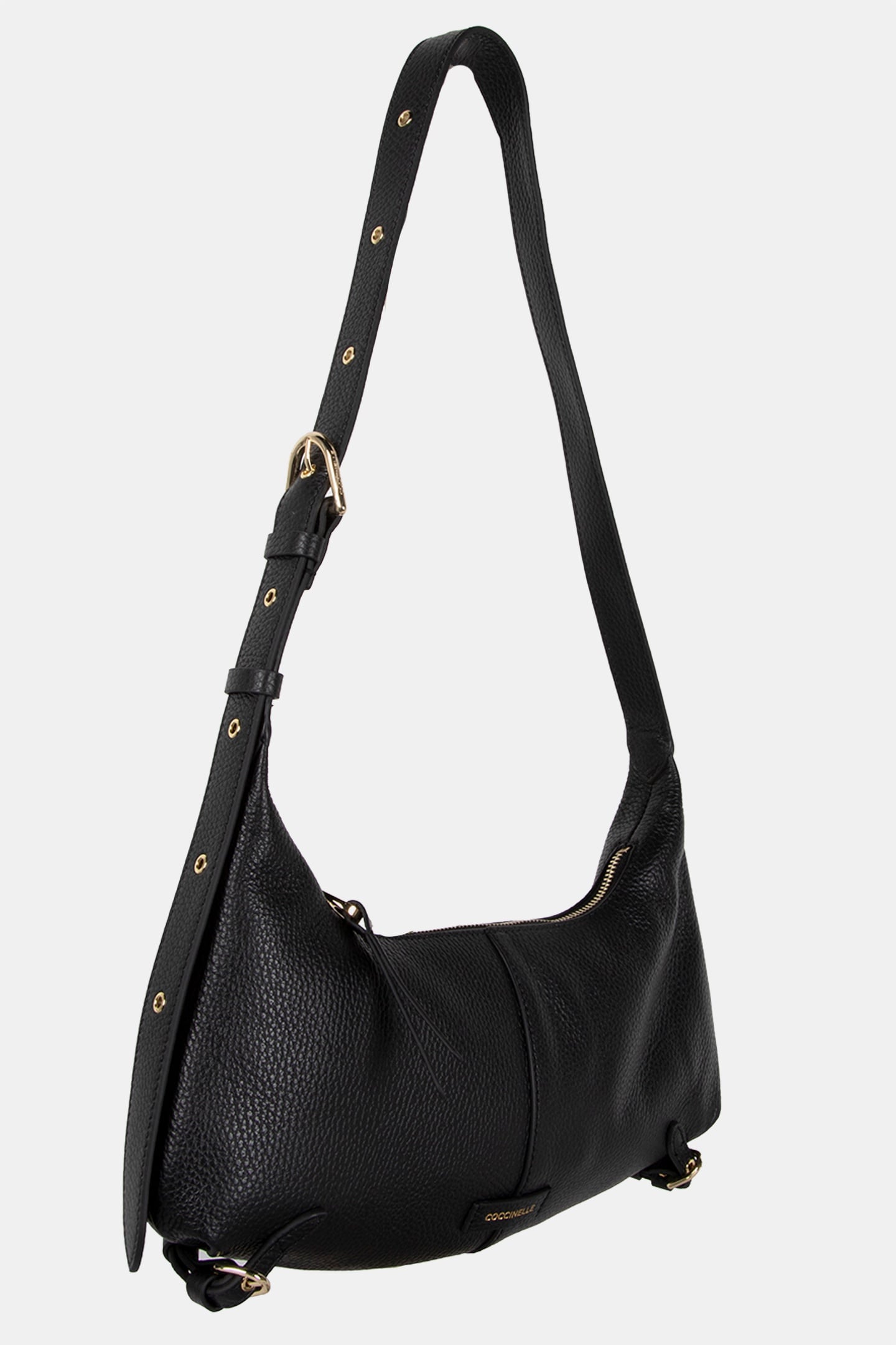 LEATHER SHOULDER BAG WIN BLACK 3