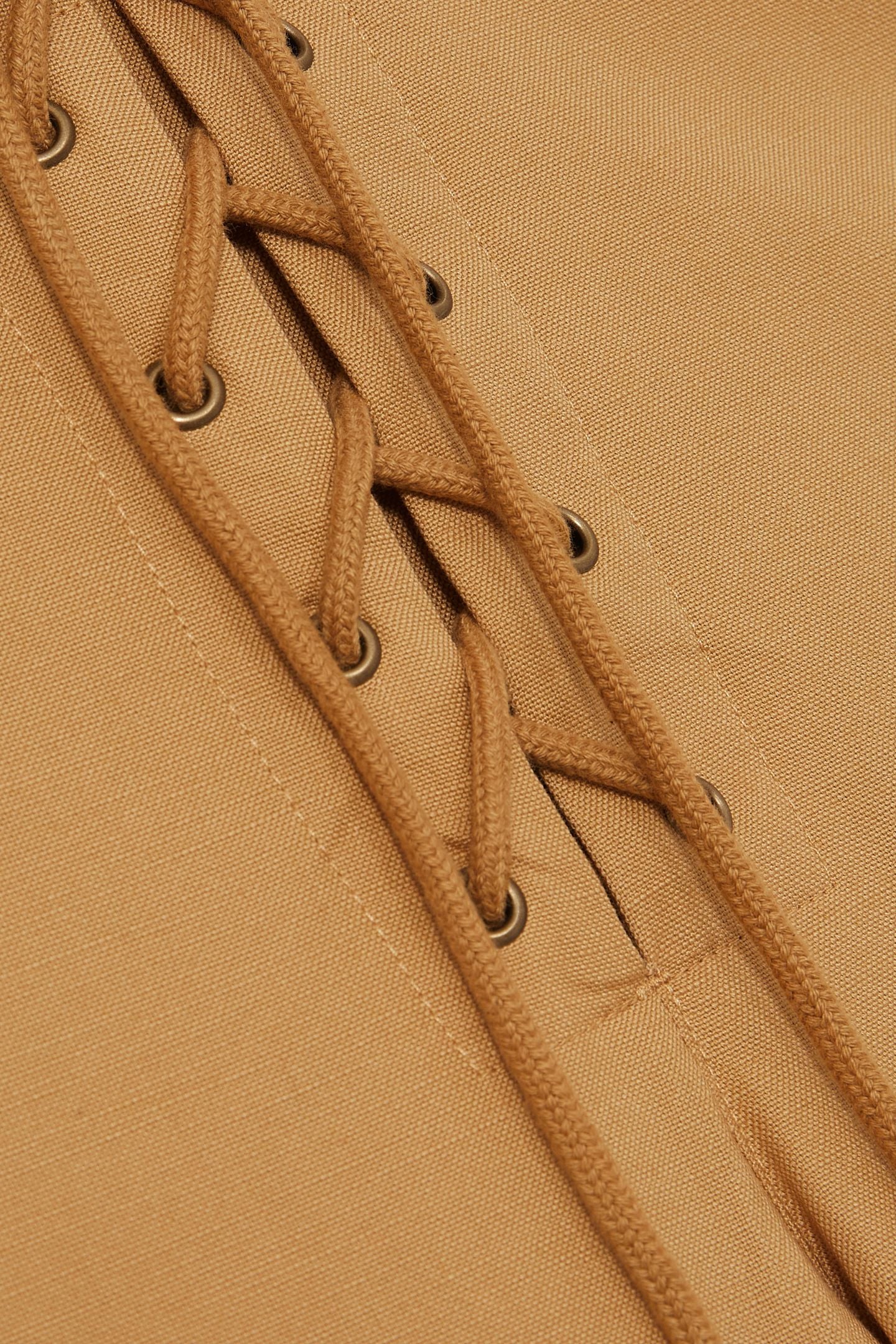 CROPPED TAPER TROUSER TAN 6