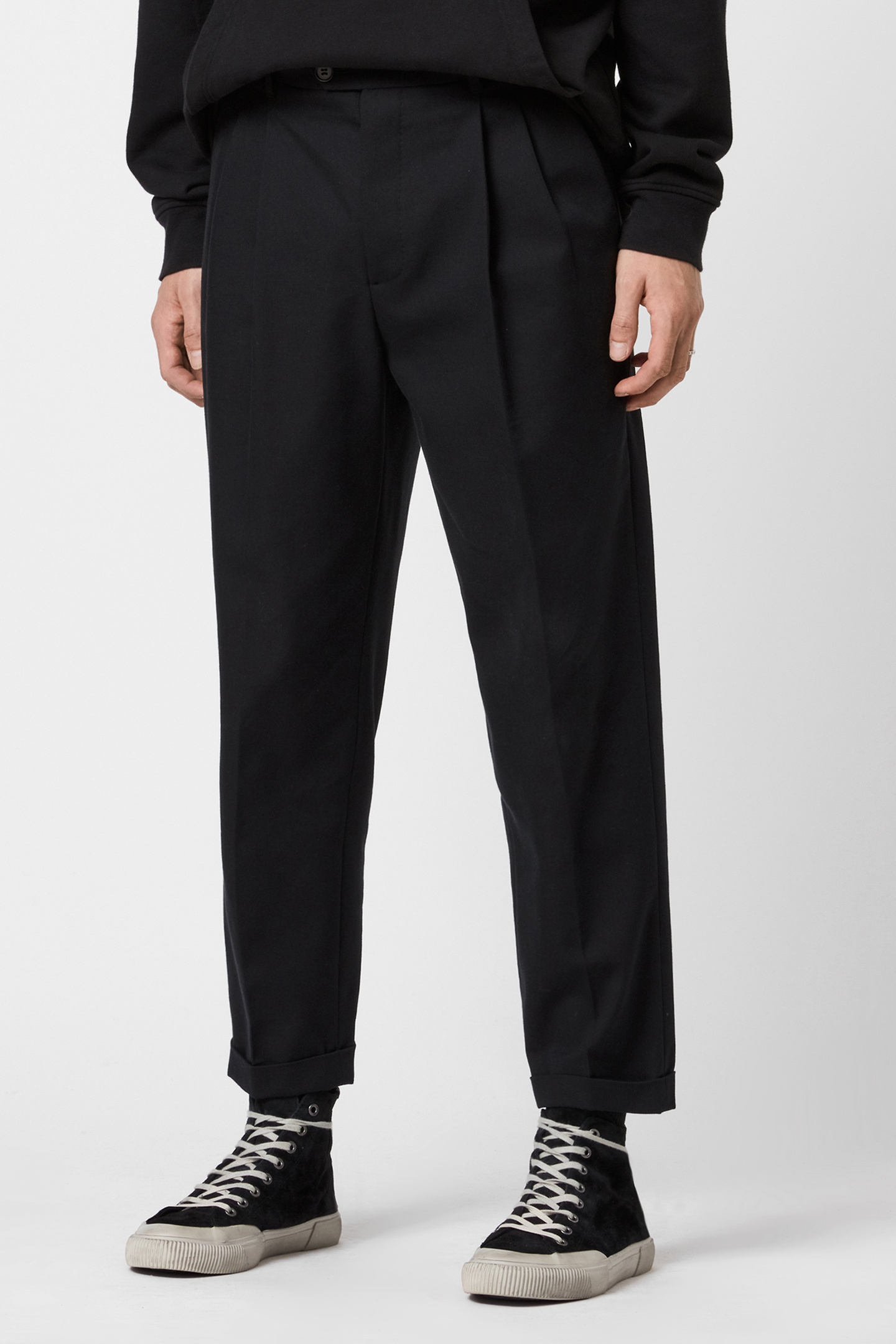 AllSaints Tallis Trouser Black Maat: W32 | Tailored Broeken Outlet | Heren | Zwart