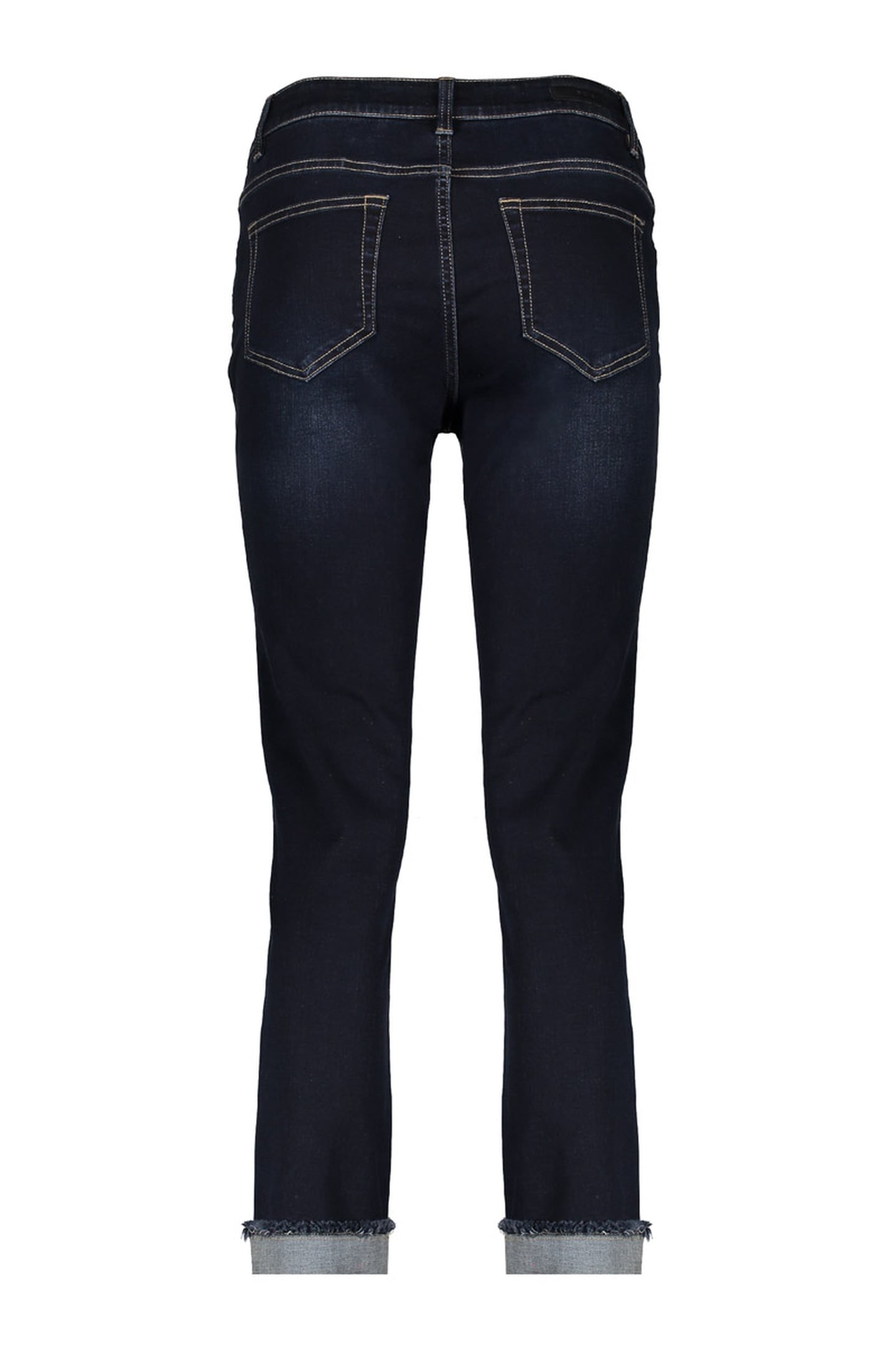 JEANS TURN-UP DARK BLUE BLACK DENIM 2