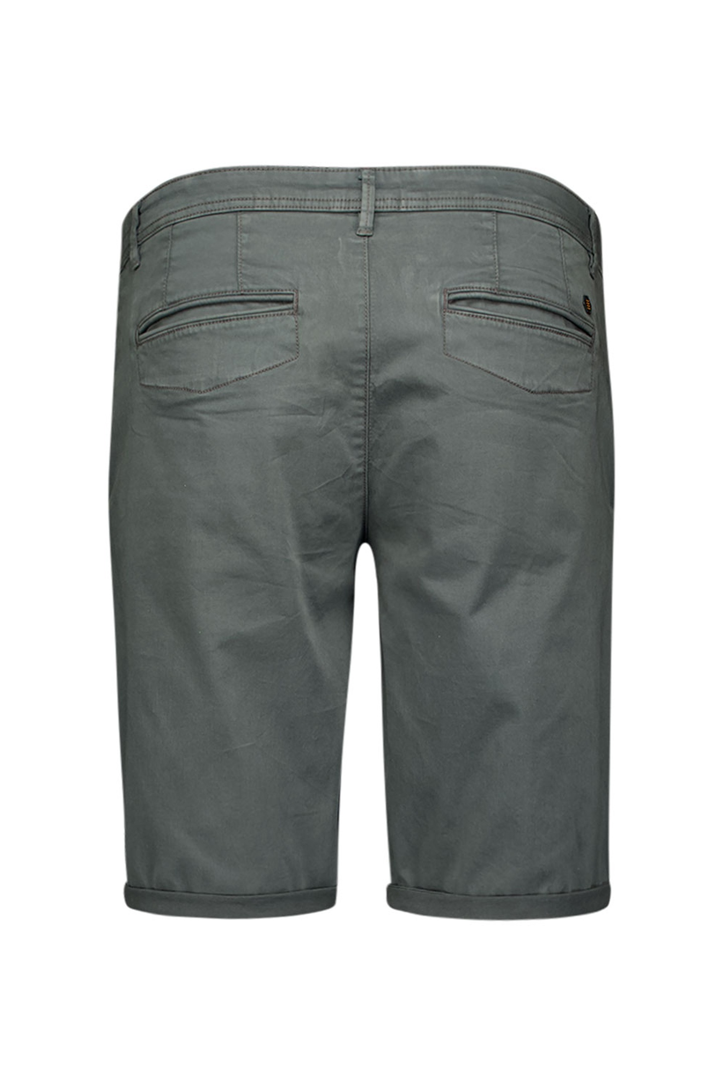 SHORT CHINO GARMENT DYED TWILL STRETCH DARK STEEL 6