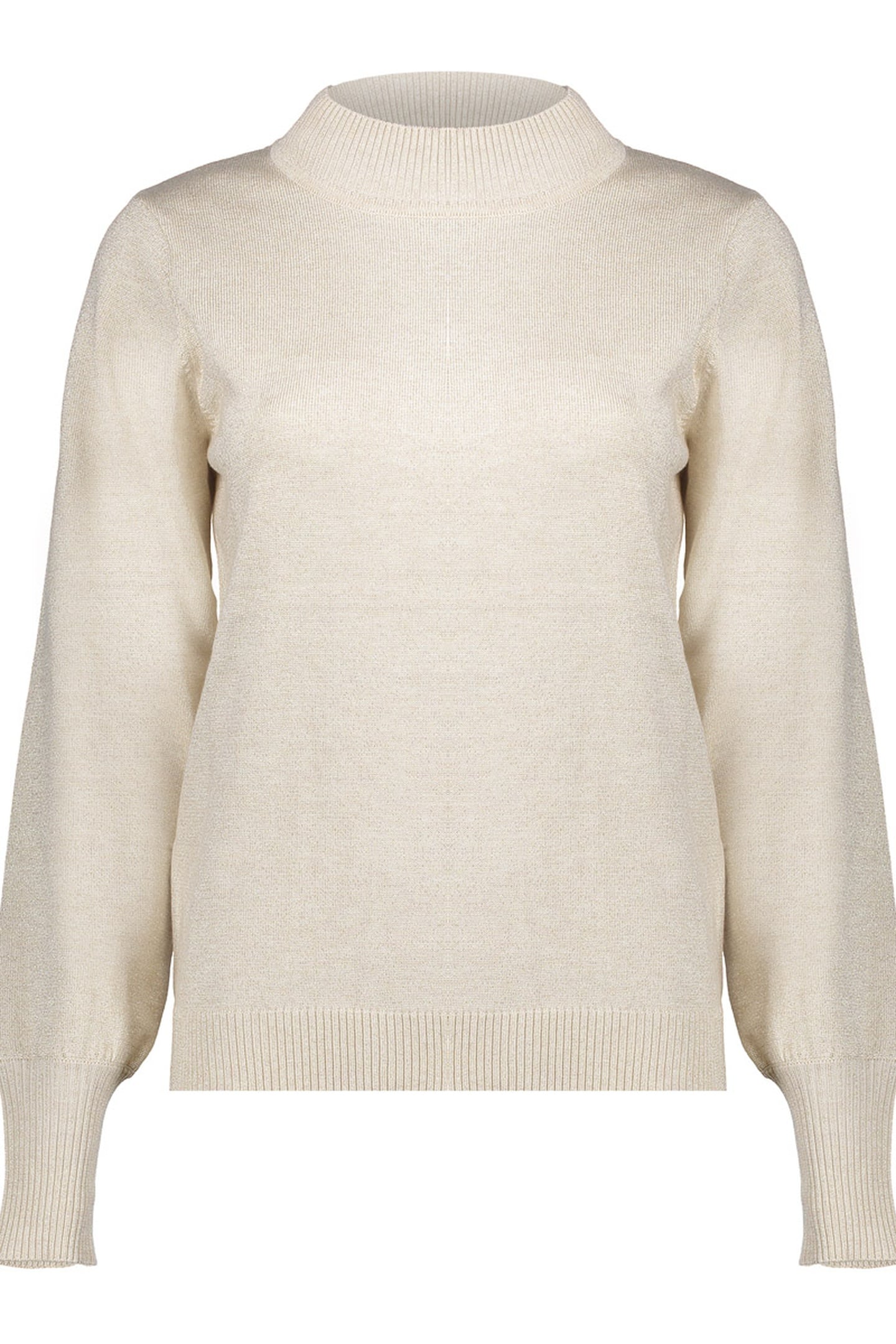 PULLOVER BASIC TURTLE LUREX OFF-WHITE/GOLD 1