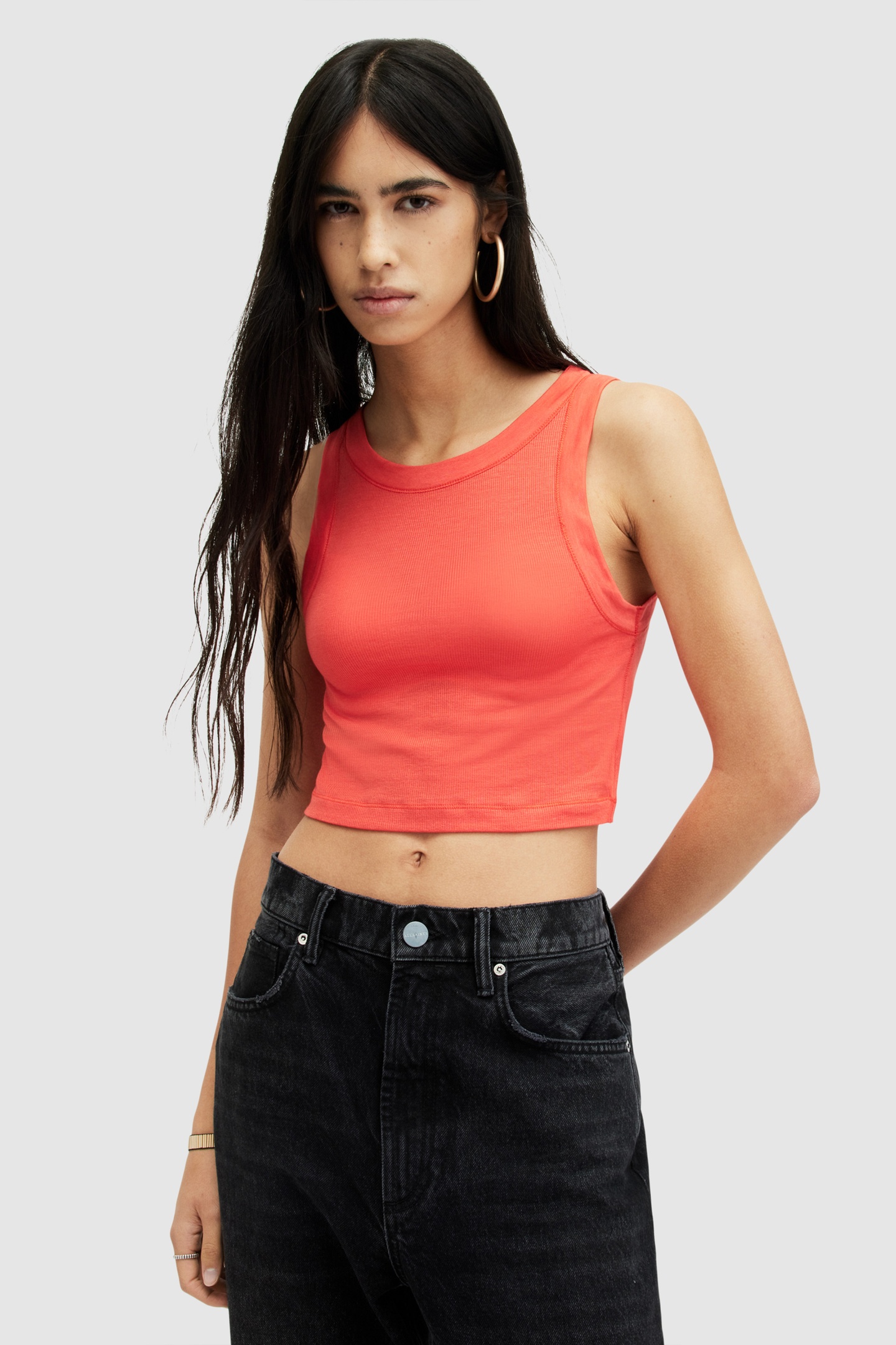 RINA CROPPED TANK POPPY PINK 1