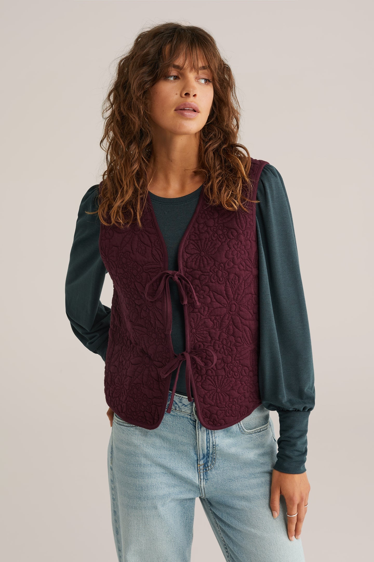 GILET BURGUNDY RED 1