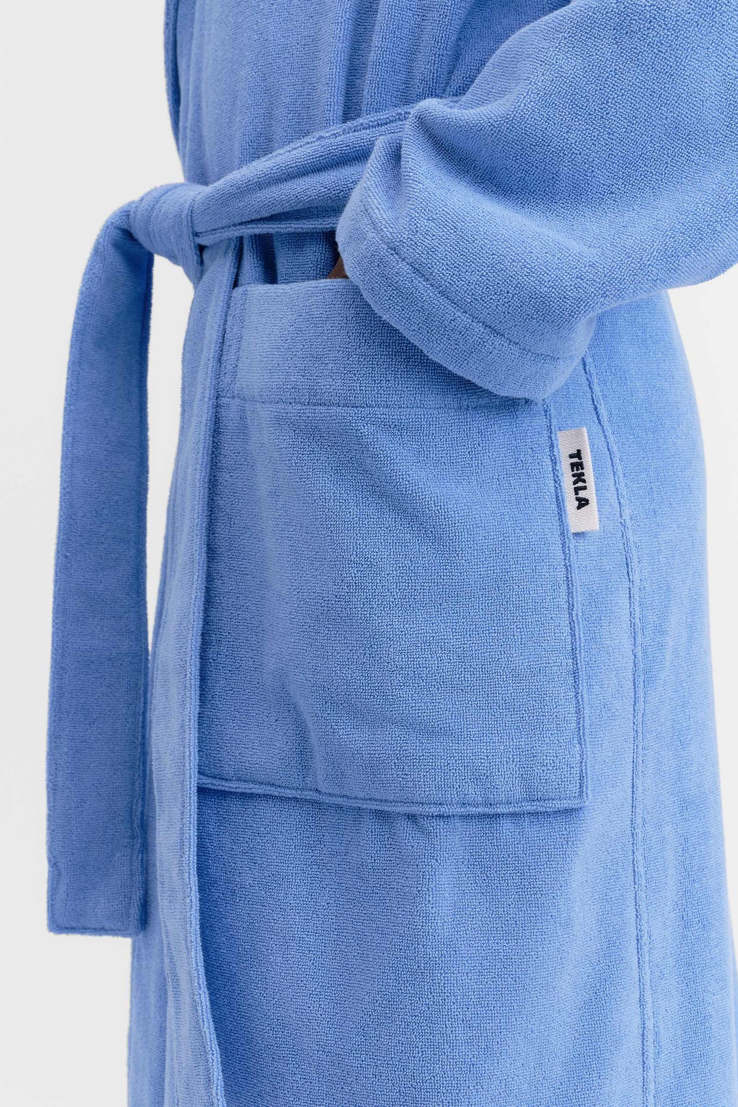 UNISEX HOODED BATHROBE CLEAR BLUE 9