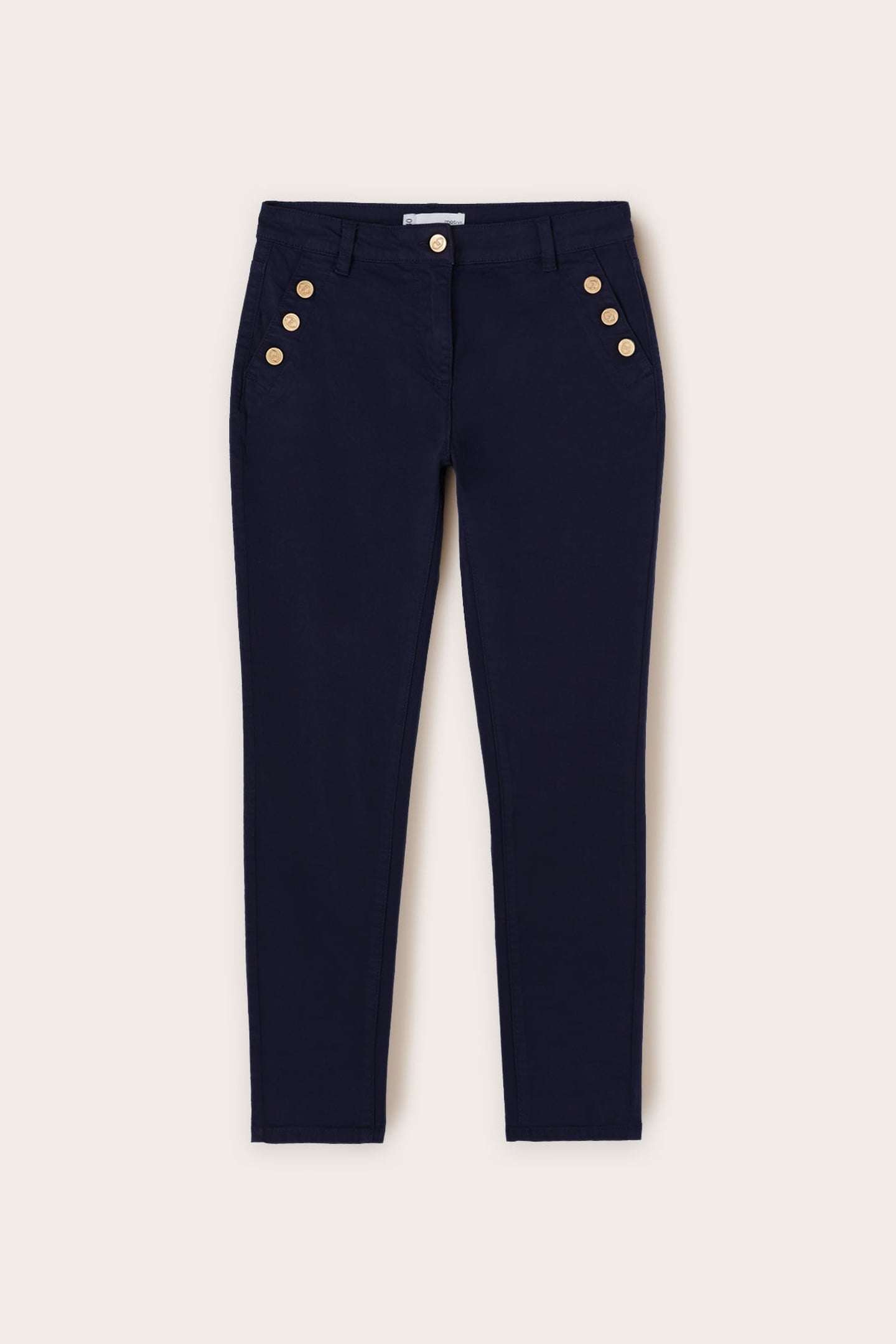 REGULAR TROUSERS WITH METAL BUTTONS BLUE 4