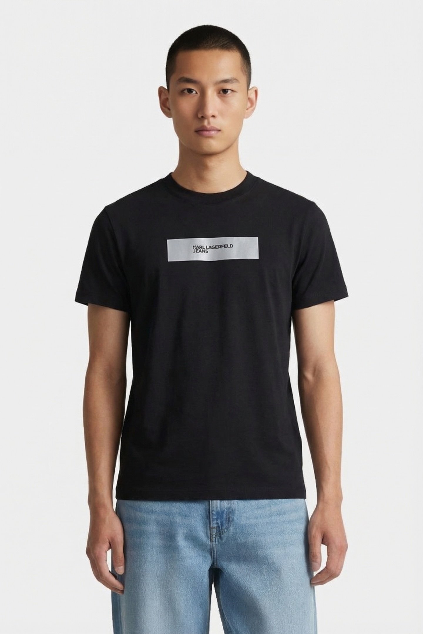 BLACK KLJ SLIM REFLECTIVE TEE 1