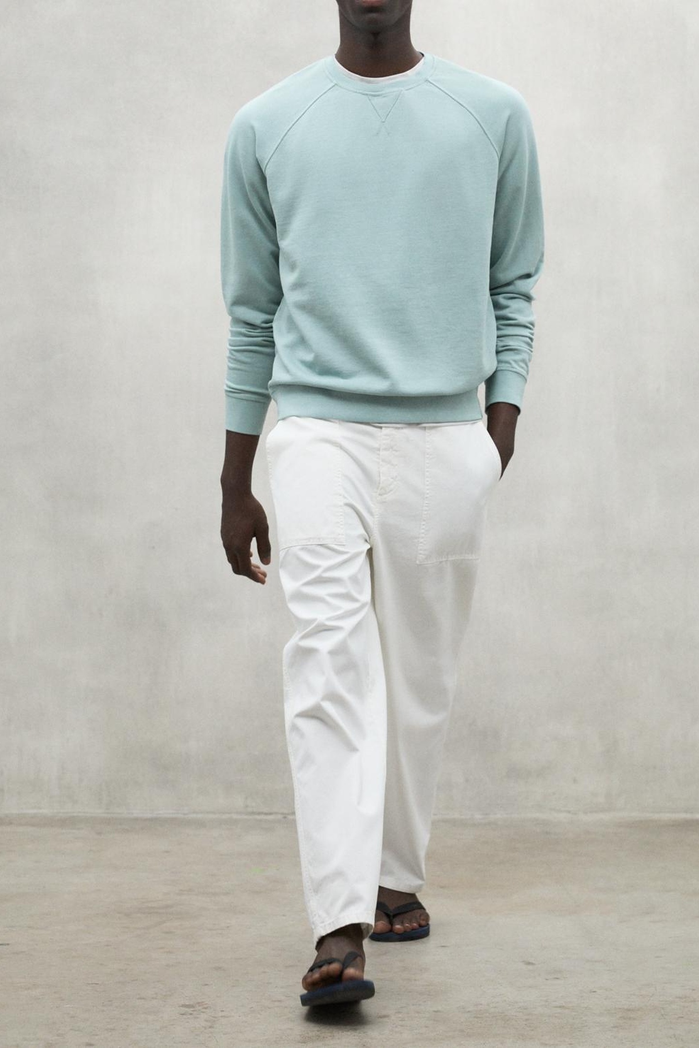 BERJAALF SWEATSHIRT WASHED GREEN 2