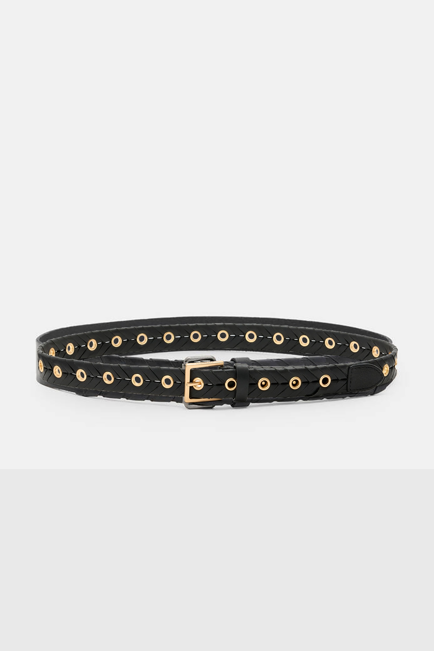 ALICE WOVEN BELT BLACK/WARM BRASS 4