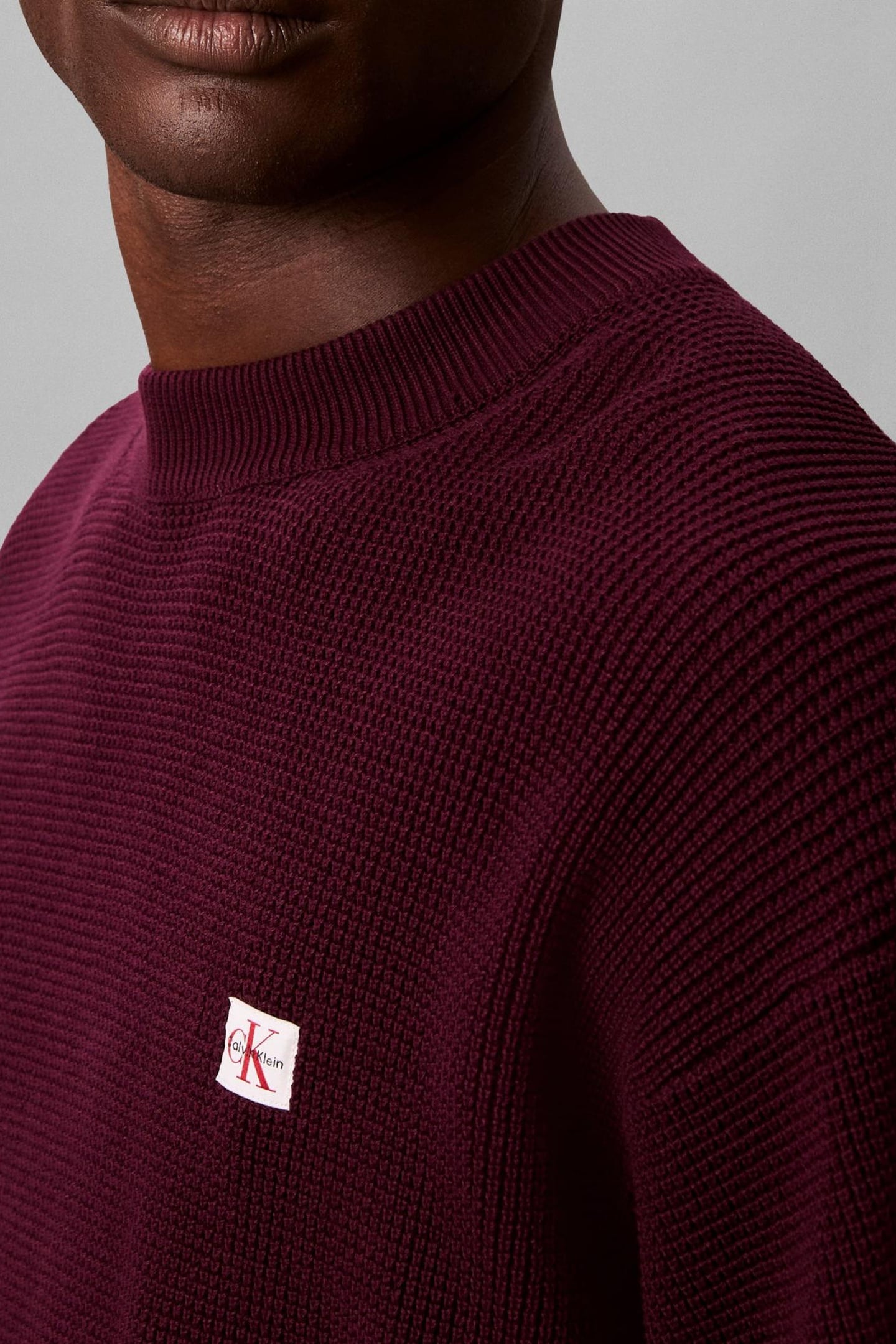 LS EZ COTTON WAFFLE SWEATER PASSION PLUM 6