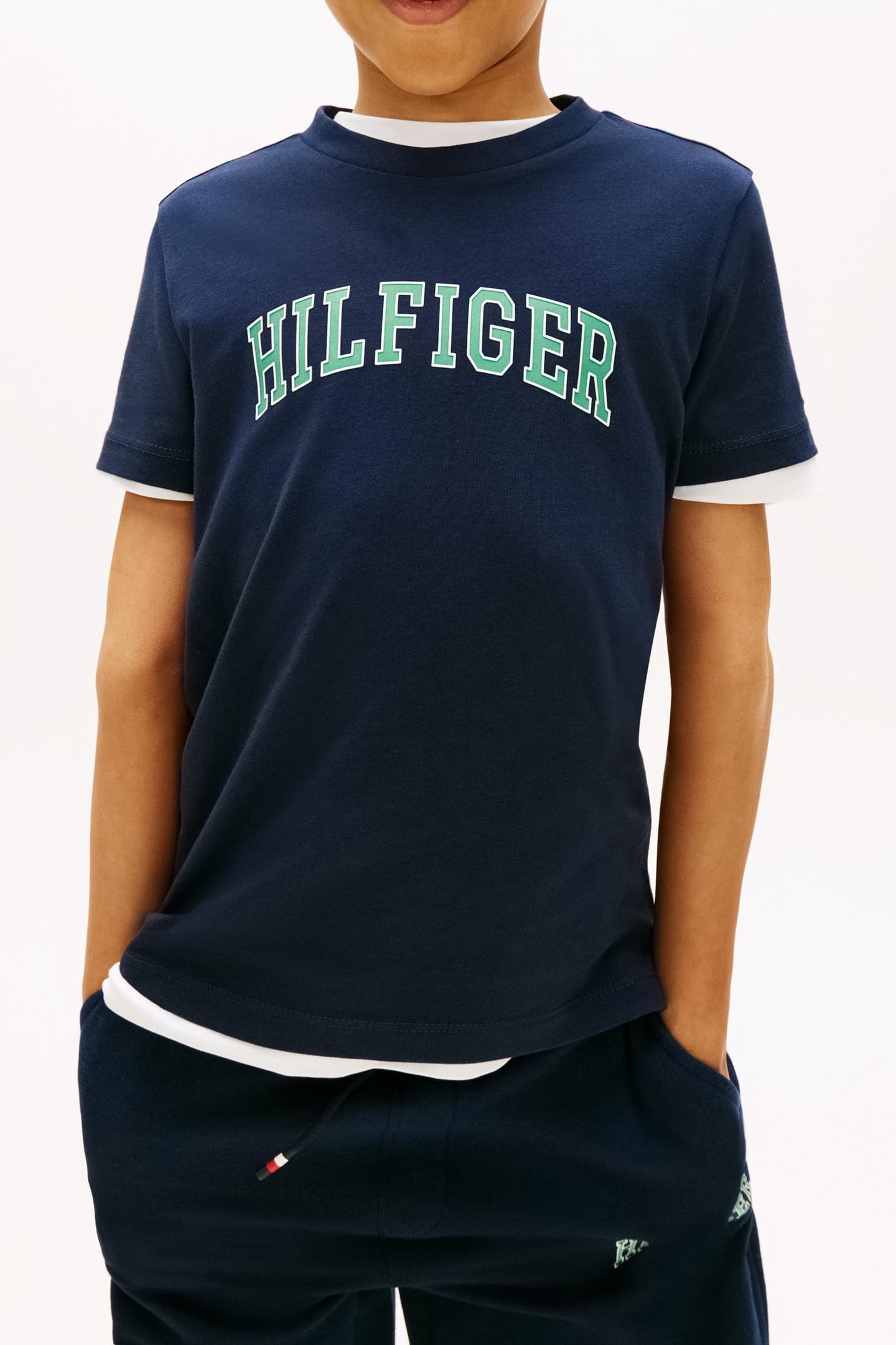 BOYS HILFIGER VARSITY T-SHIRT DARK NIGHT NAVY 3