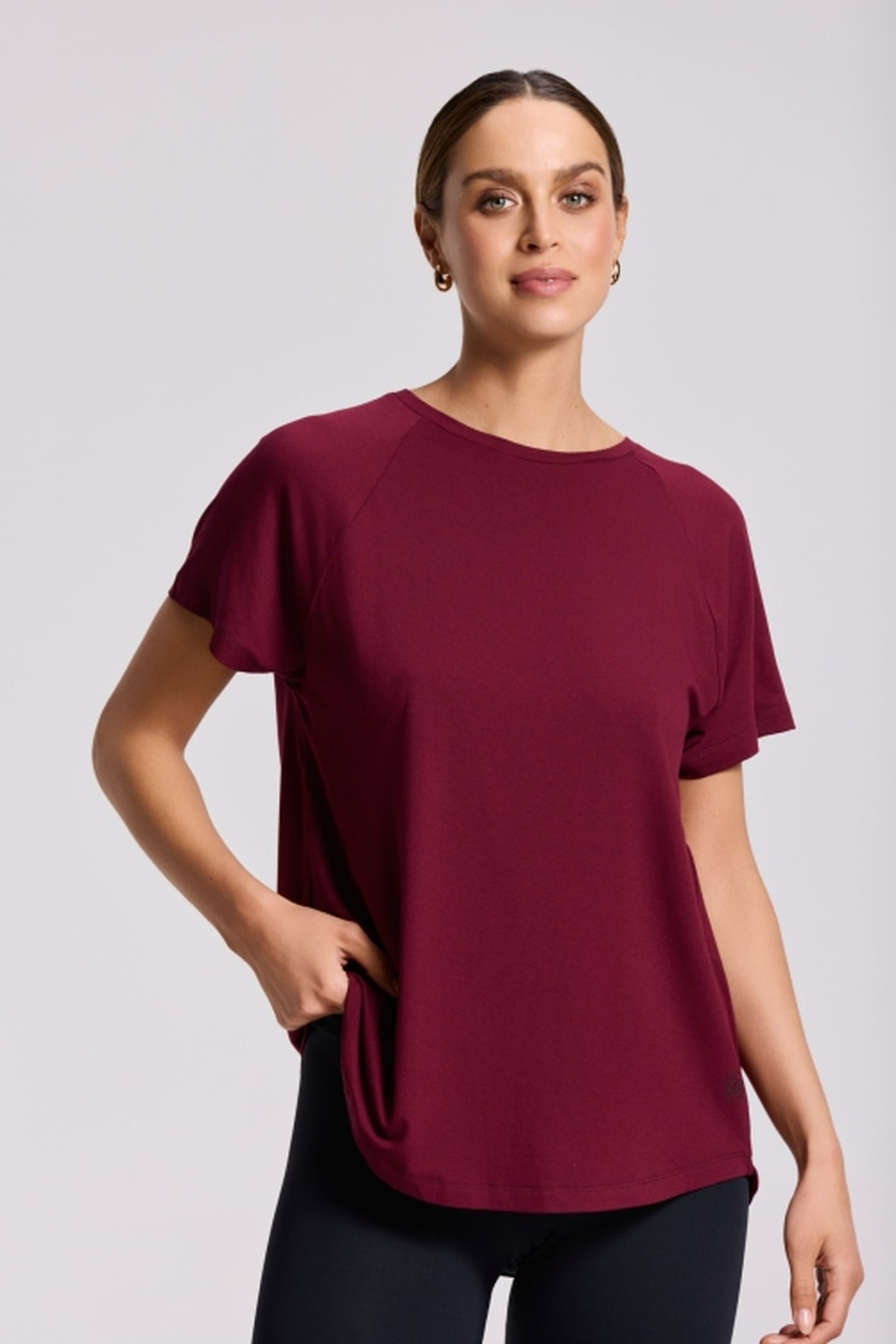 FELINE SHORTSLEEVE TOP BORDEAUX 2