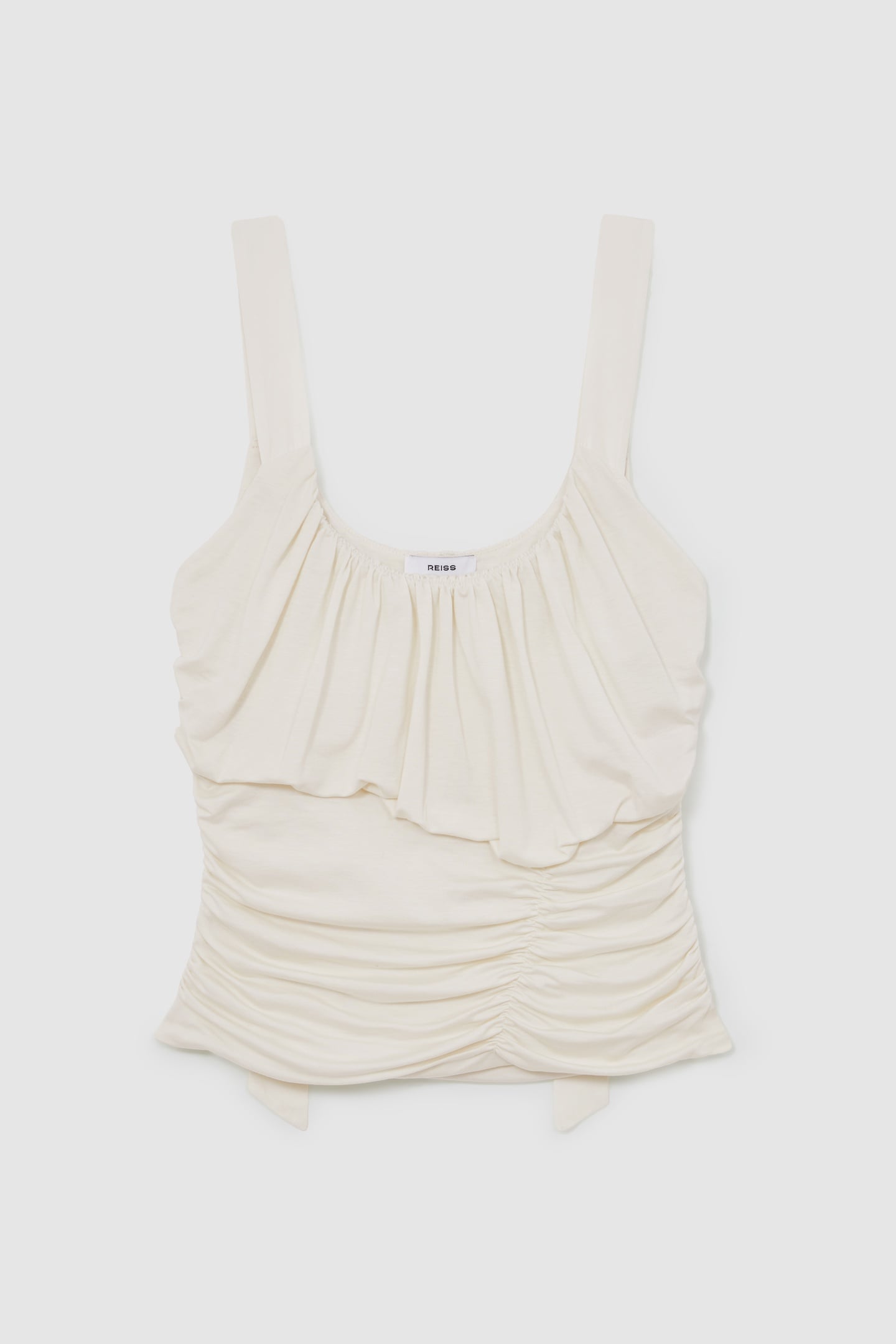 RUCHED VEST IVORY 4