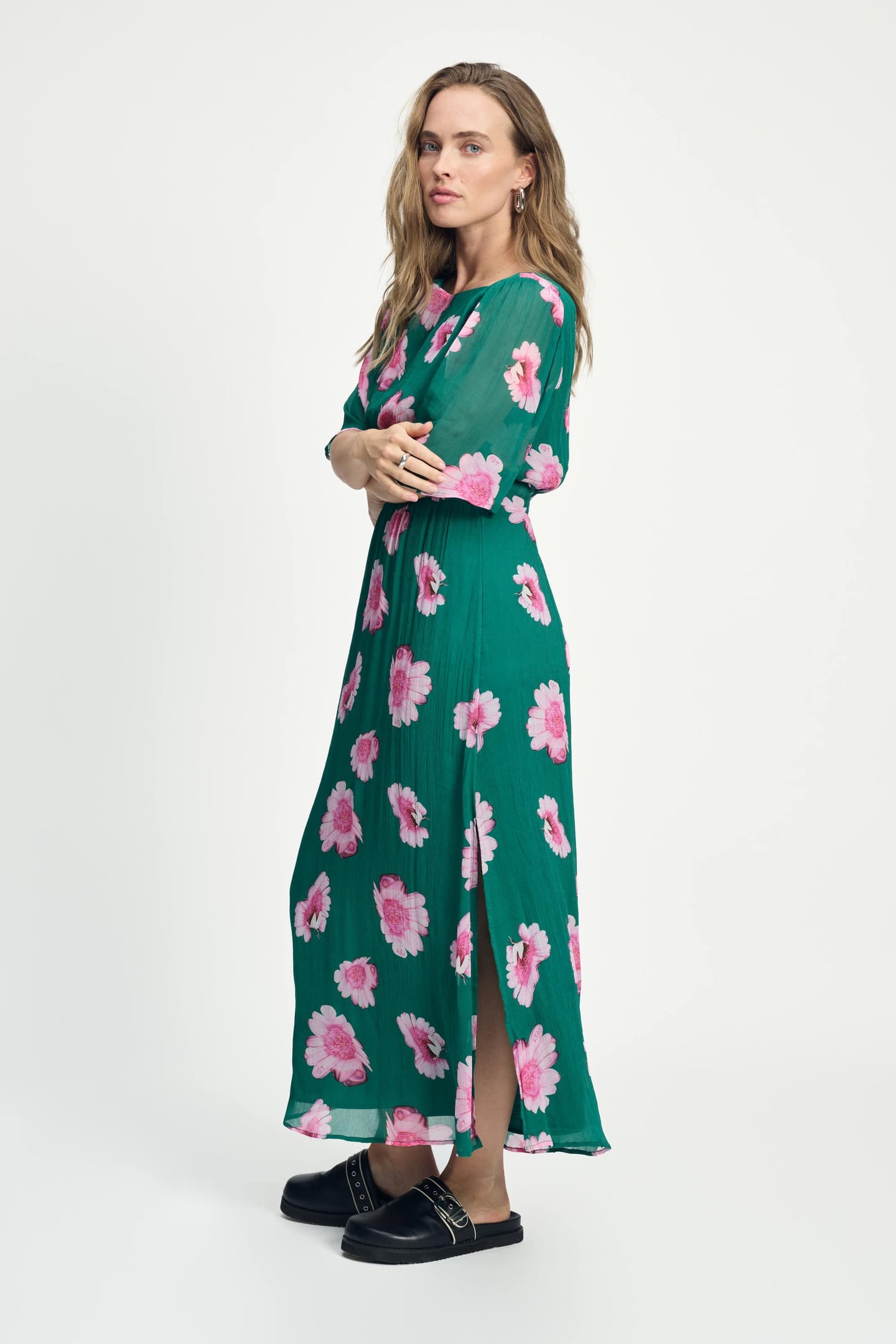 DRESS - MEADOW FLOWERS GREEN 3