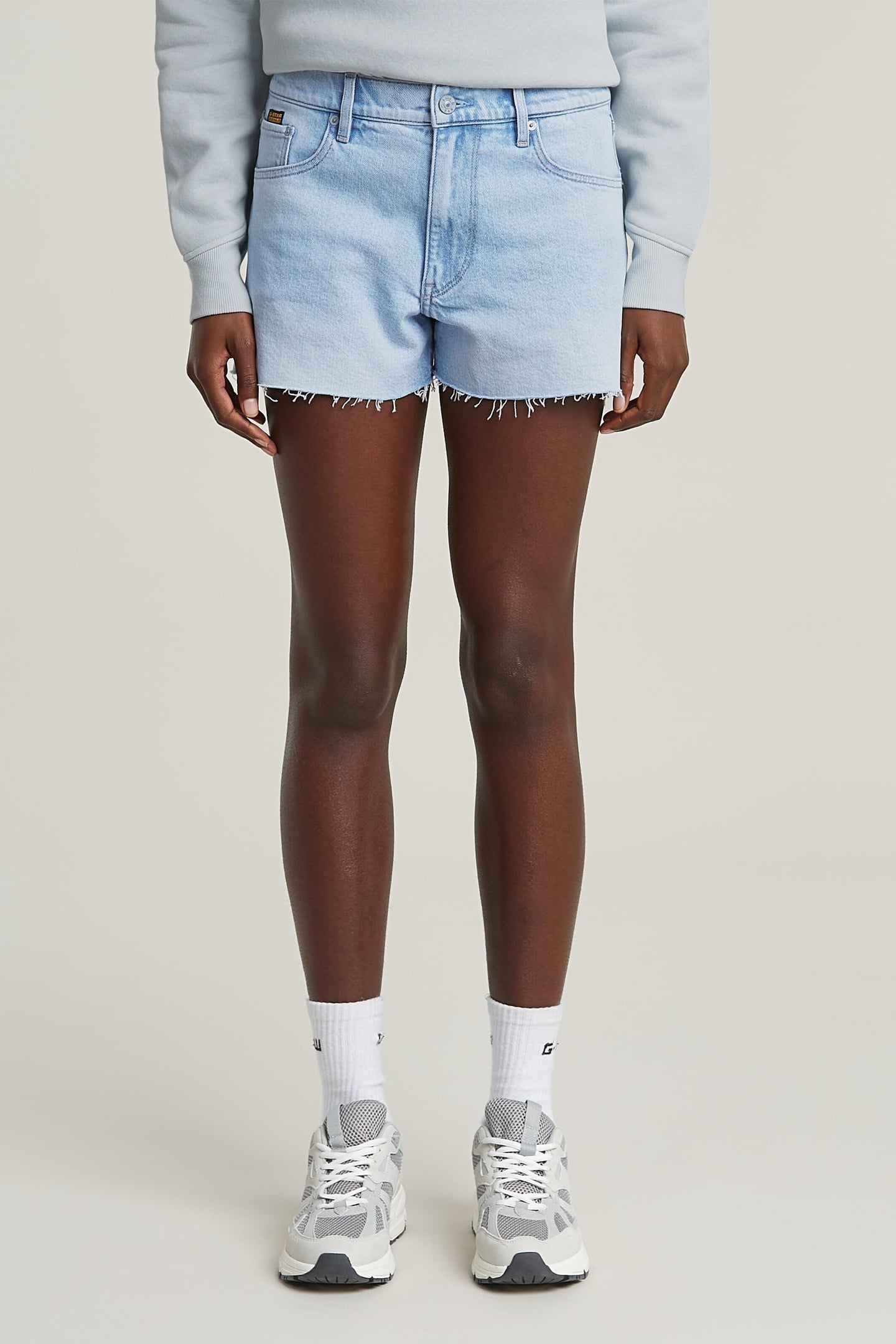 TRUE SHORT RAW EDGE SUN FADED BLUE VAPOUR 2