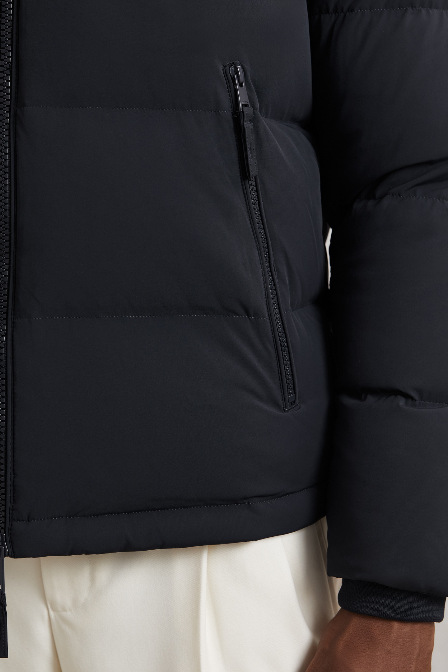 LS QUILTED ZIP THROUGH PUFFER JACKET NAVY 6