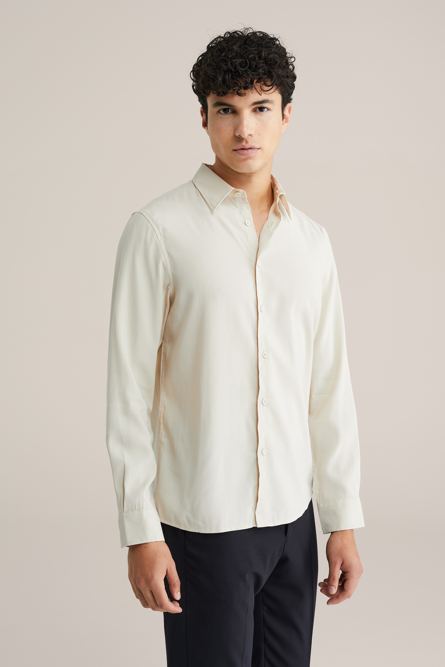 WE Fashion Shirt Beige Talla: XL | Camisas Casuales Outlet | Hombre | Marrón