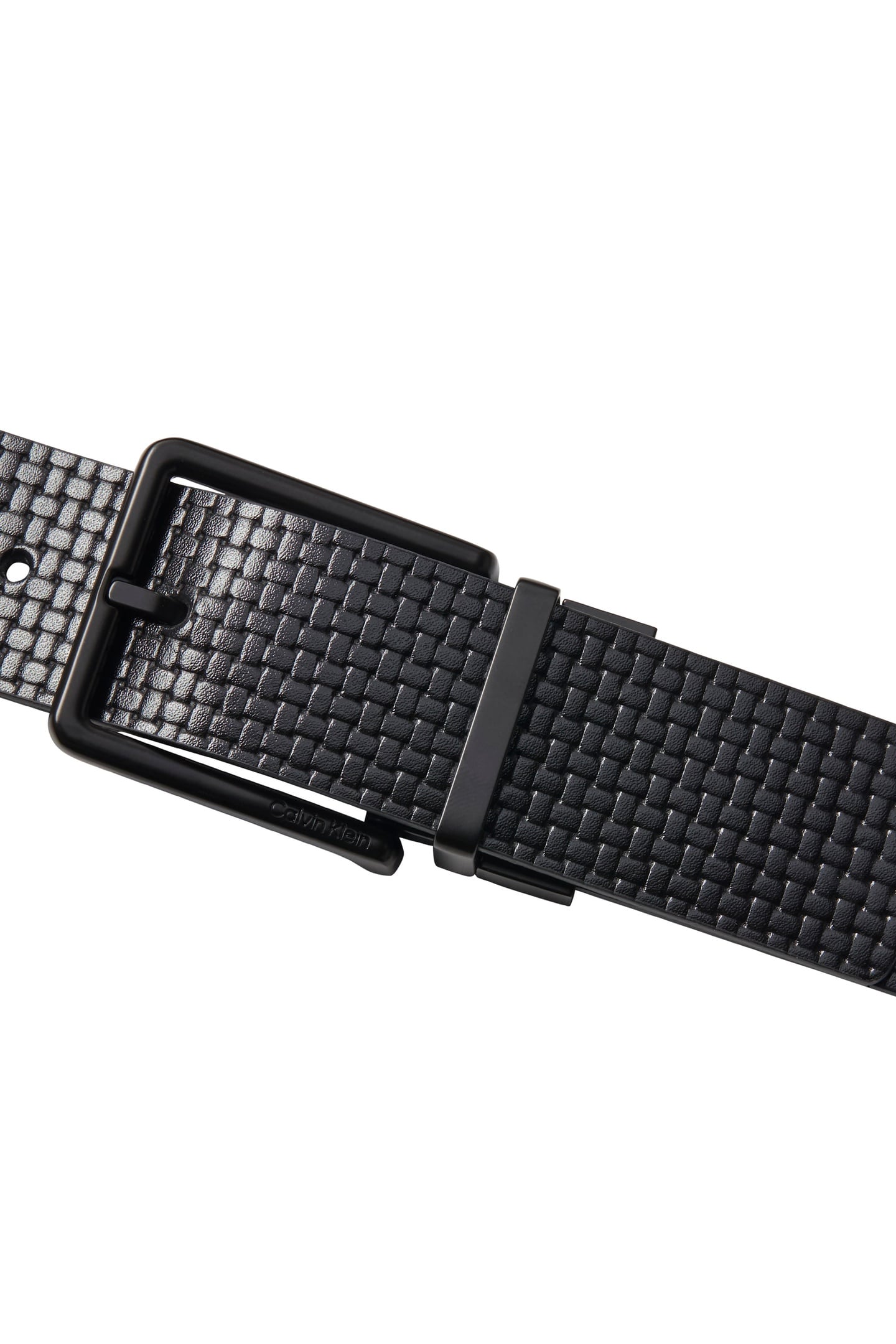 WARMTH BUCKLE EMBOSS BELT BLACK/CHARCOAL/MATTE BLACK 4