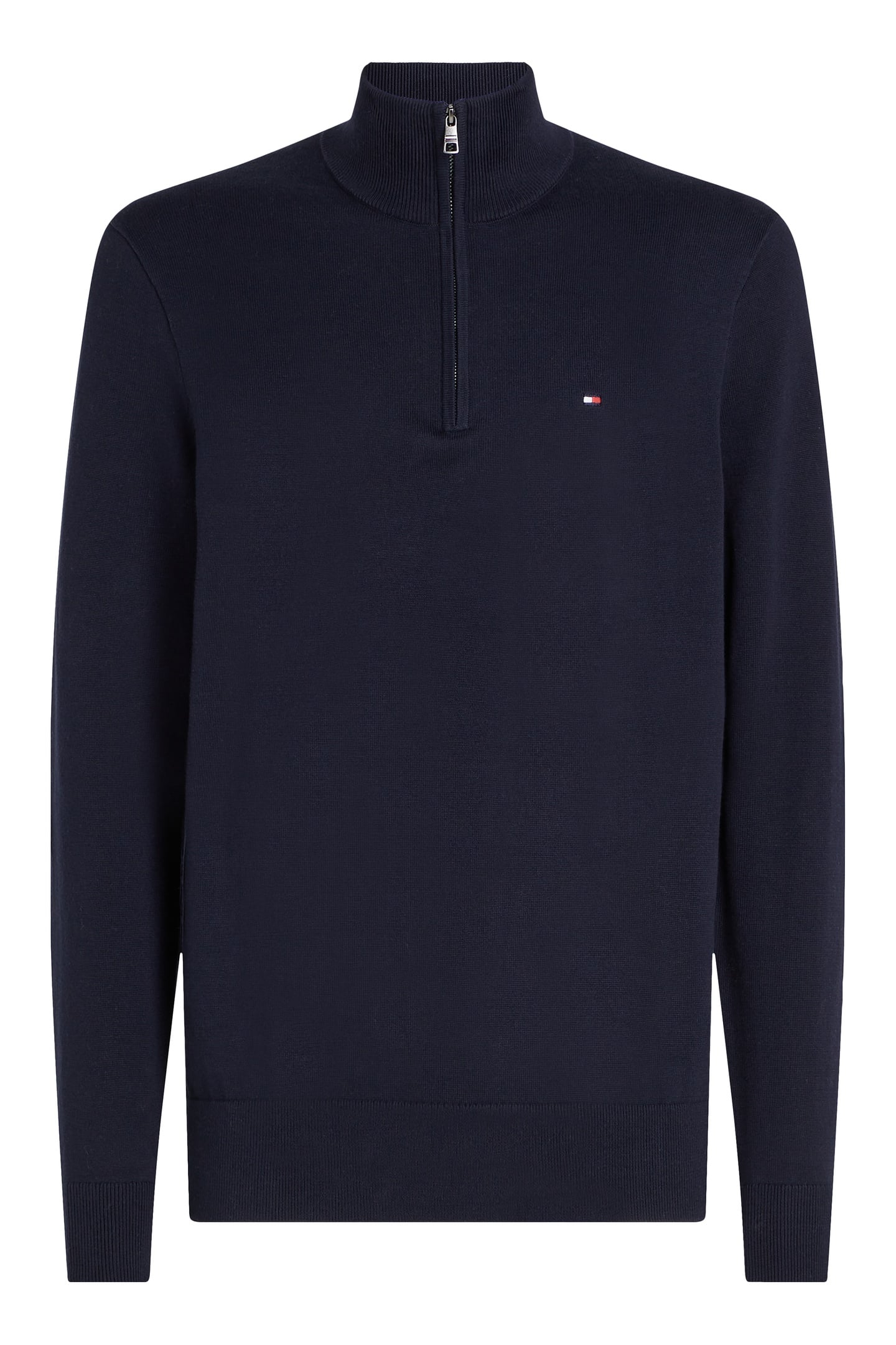 ESSENTIAL COTTON HALF ZIP NAVY BLUE 4