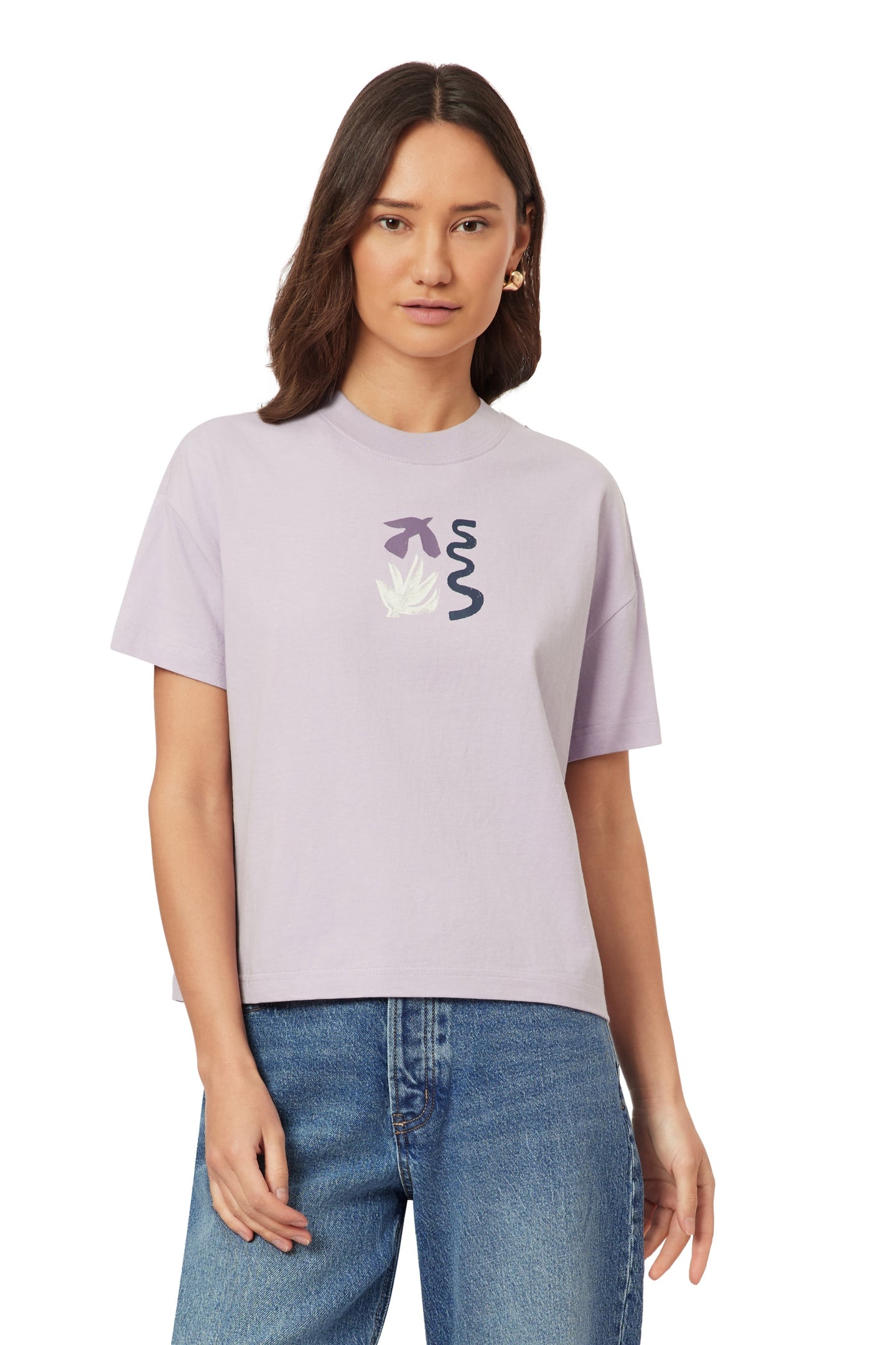 BOXY CROP TEE IRIS 1