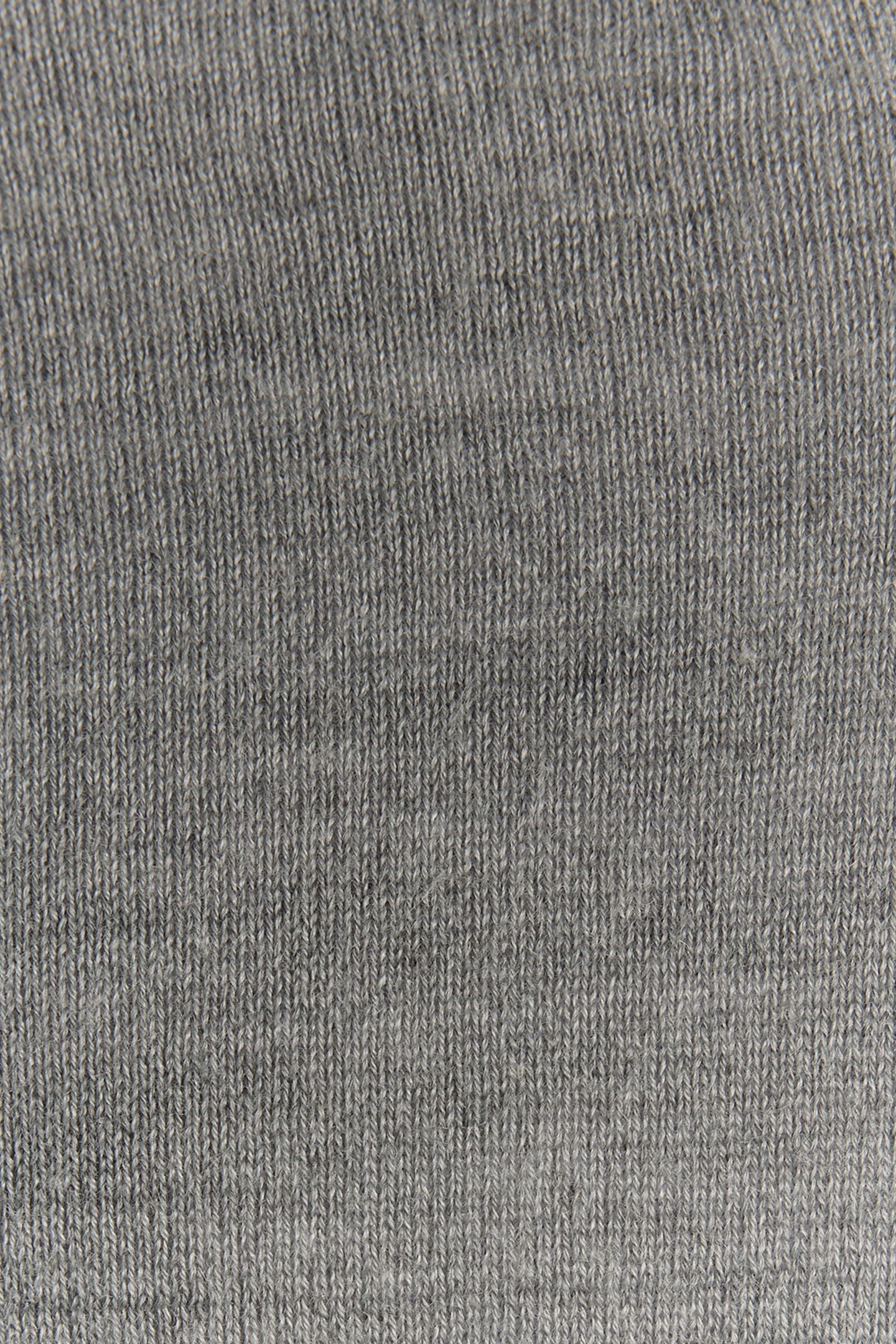 EMBROIDERED 1/4 ZIP MERINO KNIT MID GREY MARL 6