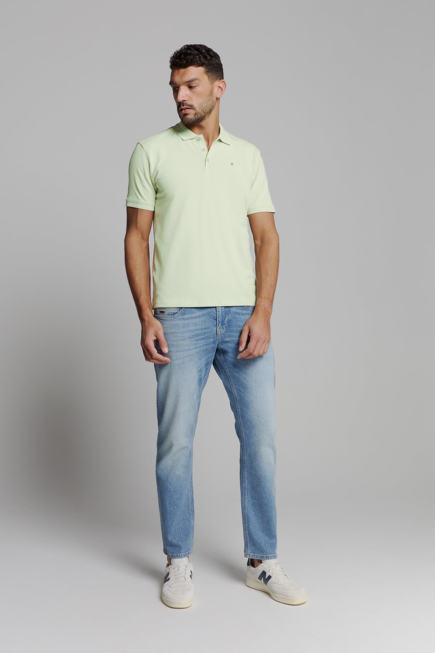 POLO PIQUE SOLID STRETCH MINT 2