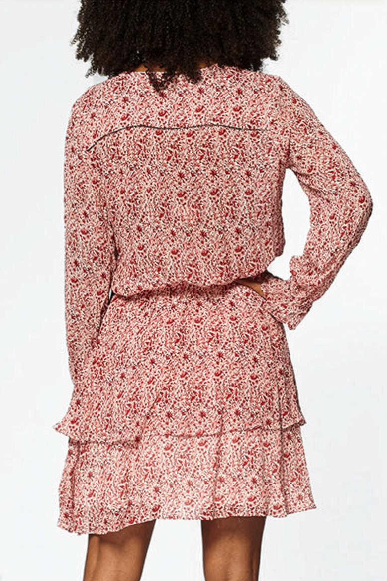 GABY DRESS LONGSLEEVE RED TREE 4