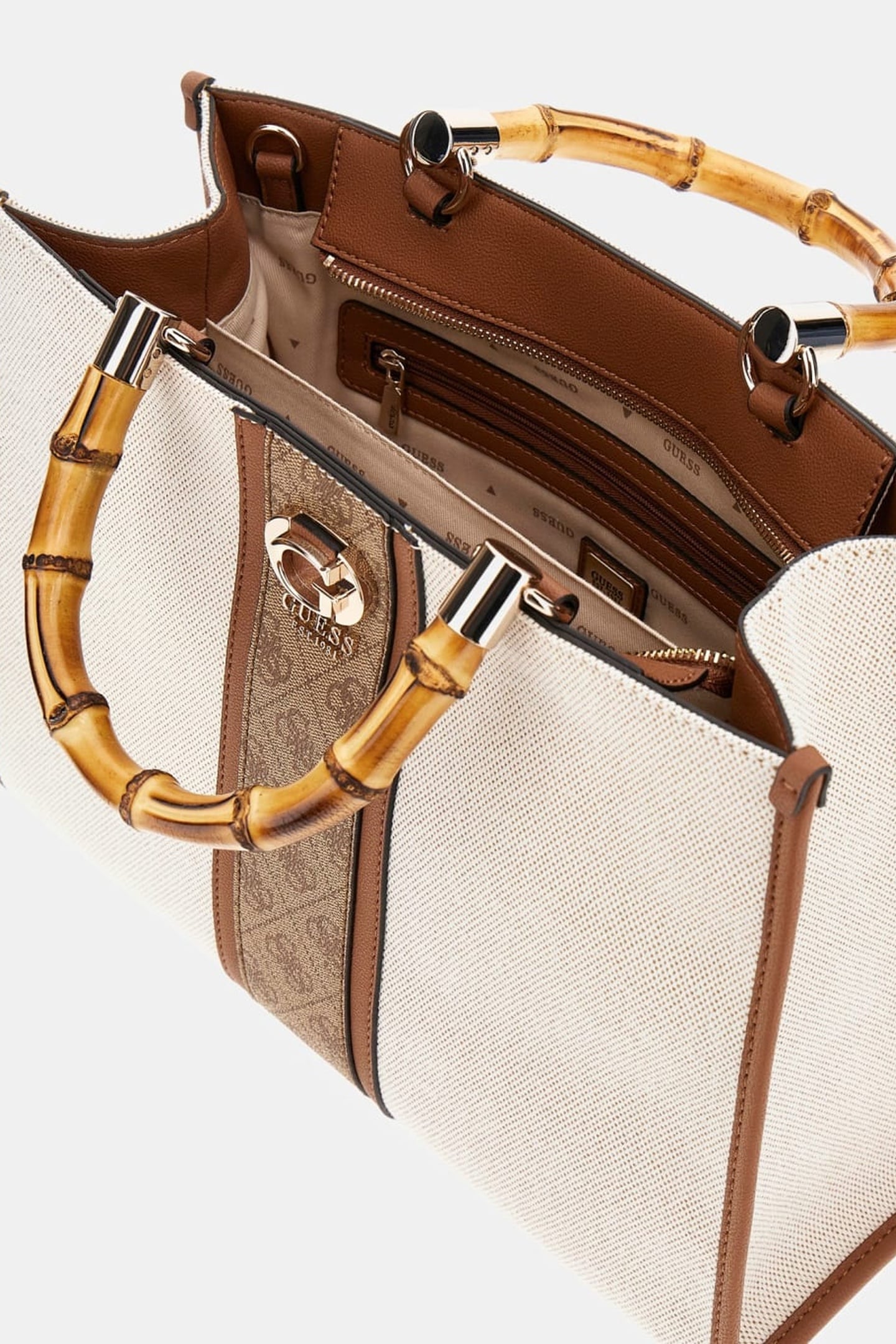 CANVAS II SMALL TOTE NATURAL/LATTE LOGO 9