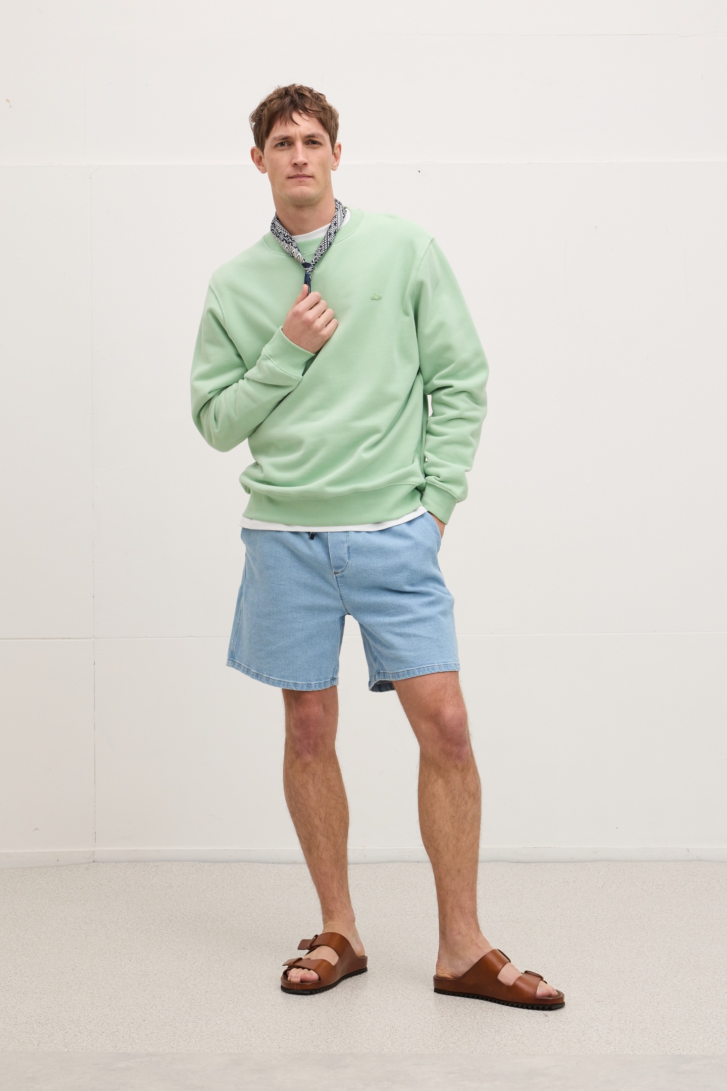 LIAM SWEATER MID GREEN 2