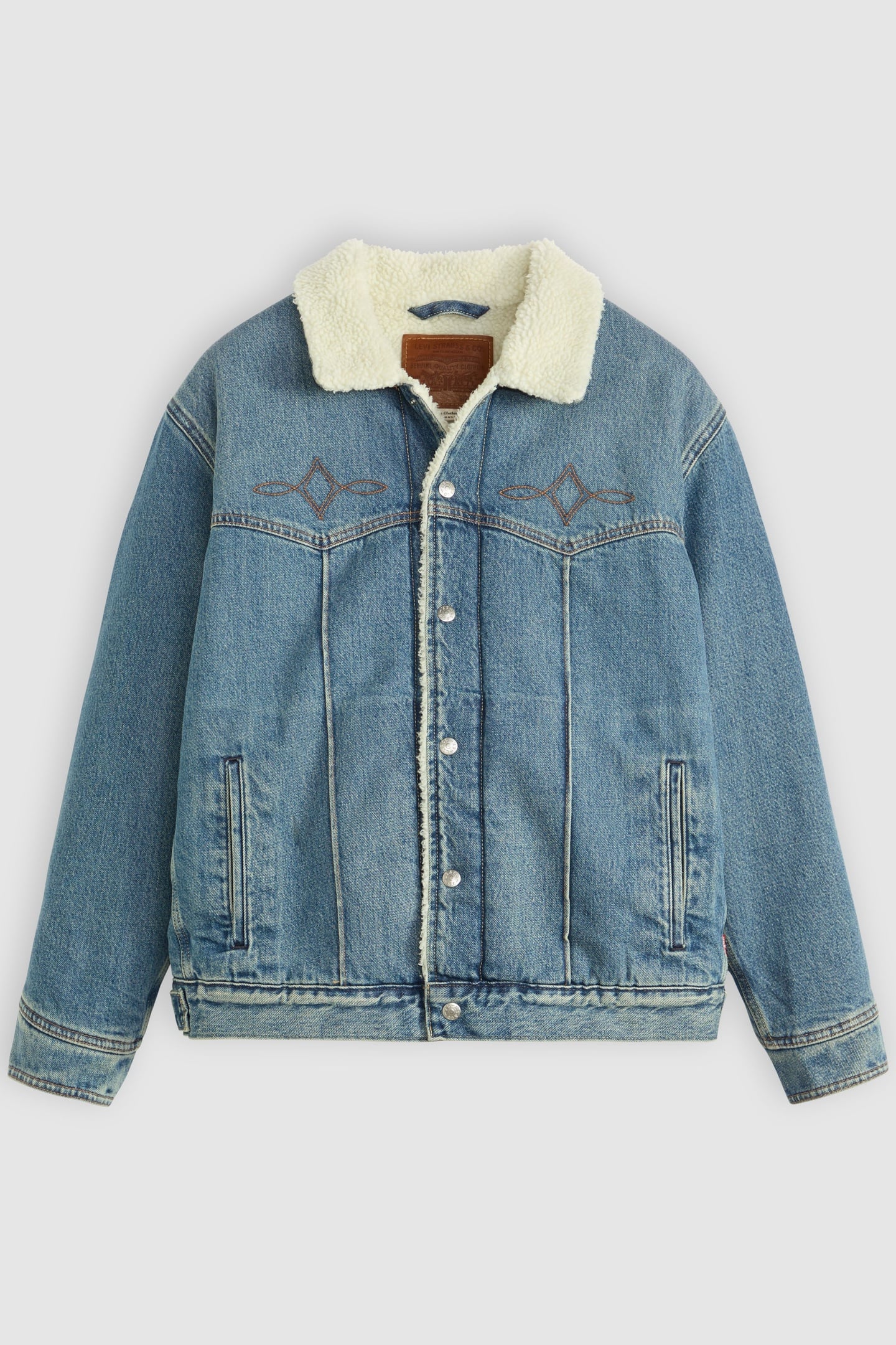 WESTERN SHERPA TRUCKER JACKET BLUE 3