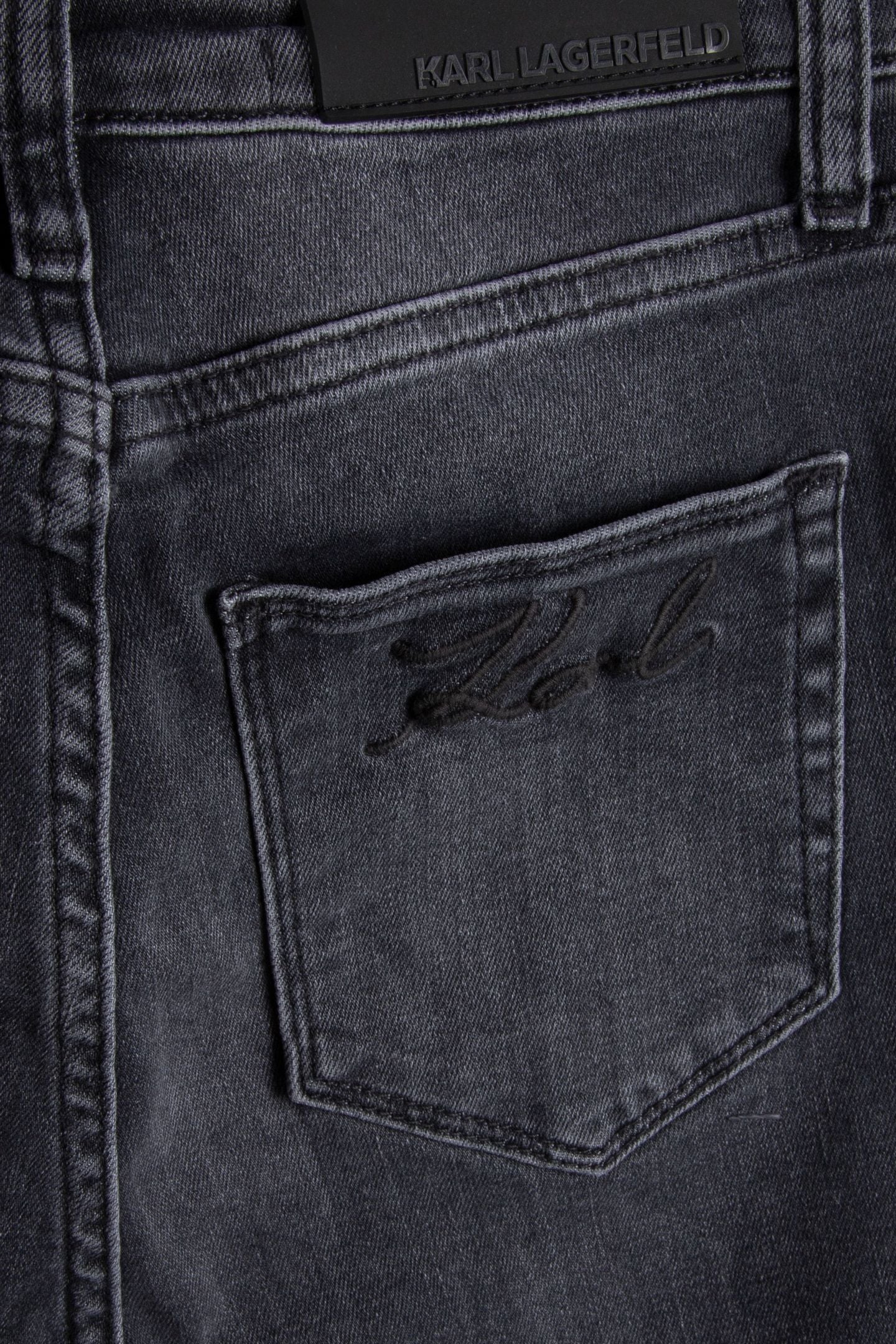 DARK GREY DENIM SKINNY  DENIM PANTS 4