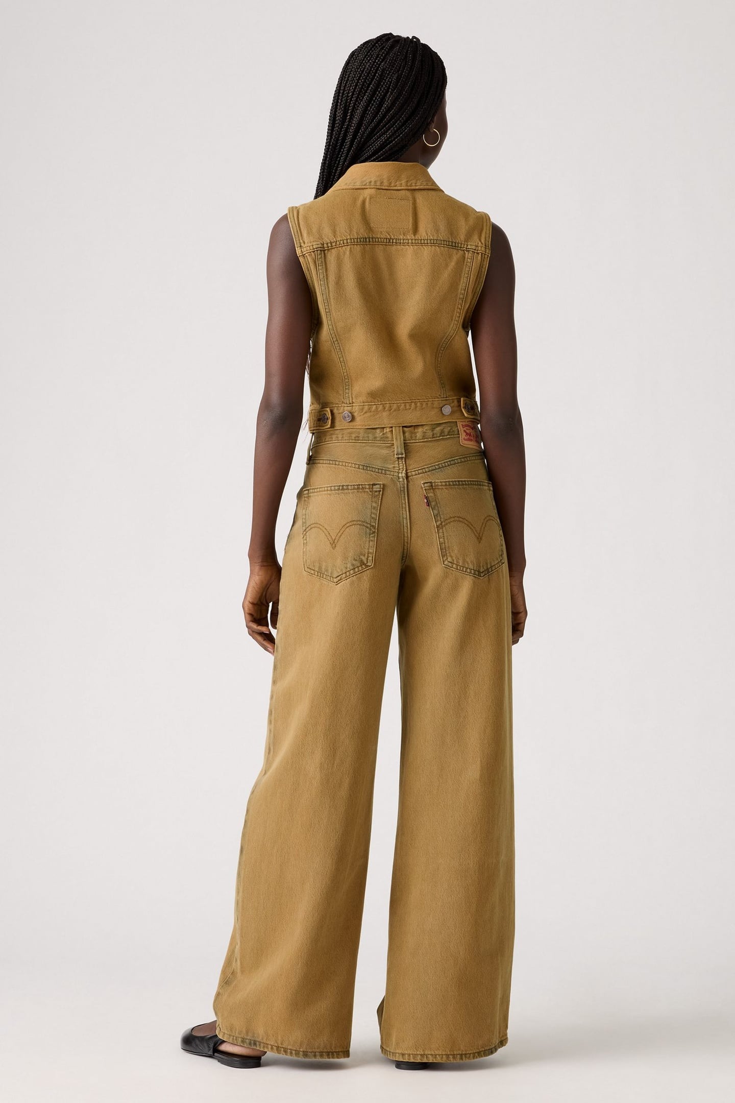 94 BAGGY WIDE LEG POOLED TOBACCO BROWN 4