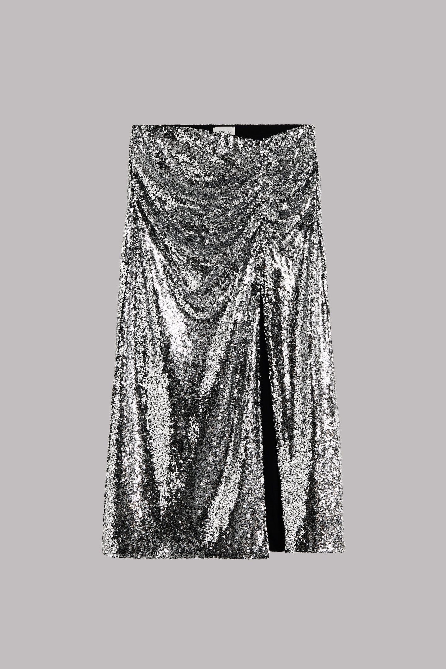 THE DARK LONG SLIT SEQUIN SKIRT 1