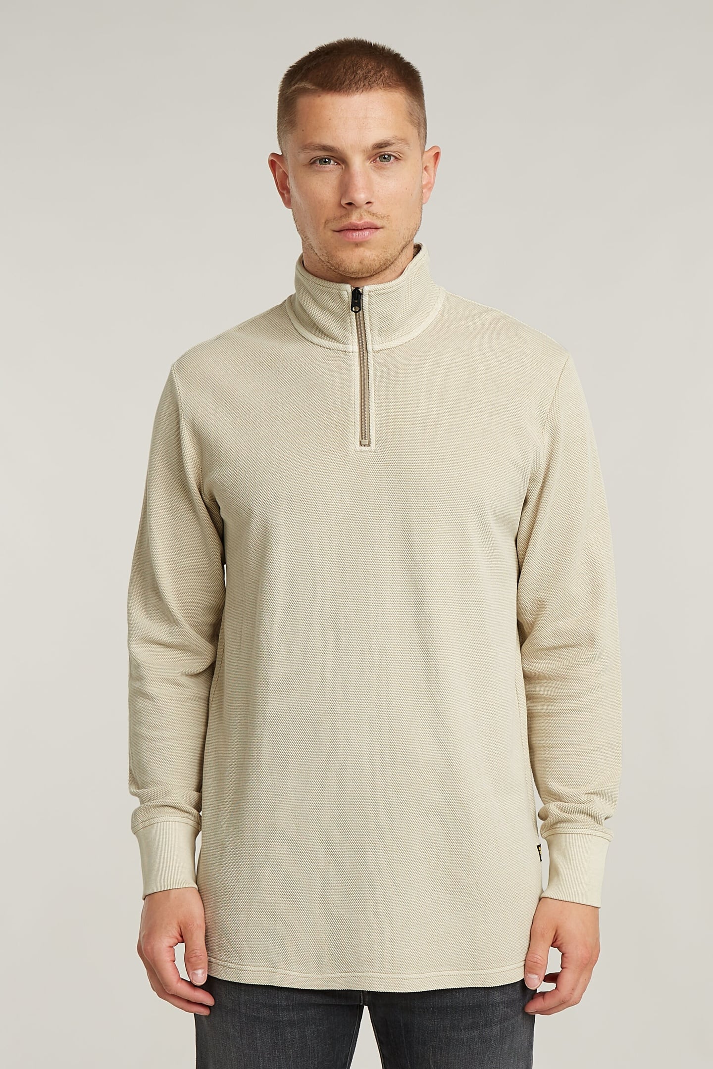 OVERDYED HALF ZIP TWEETER DK BRICK GD 2